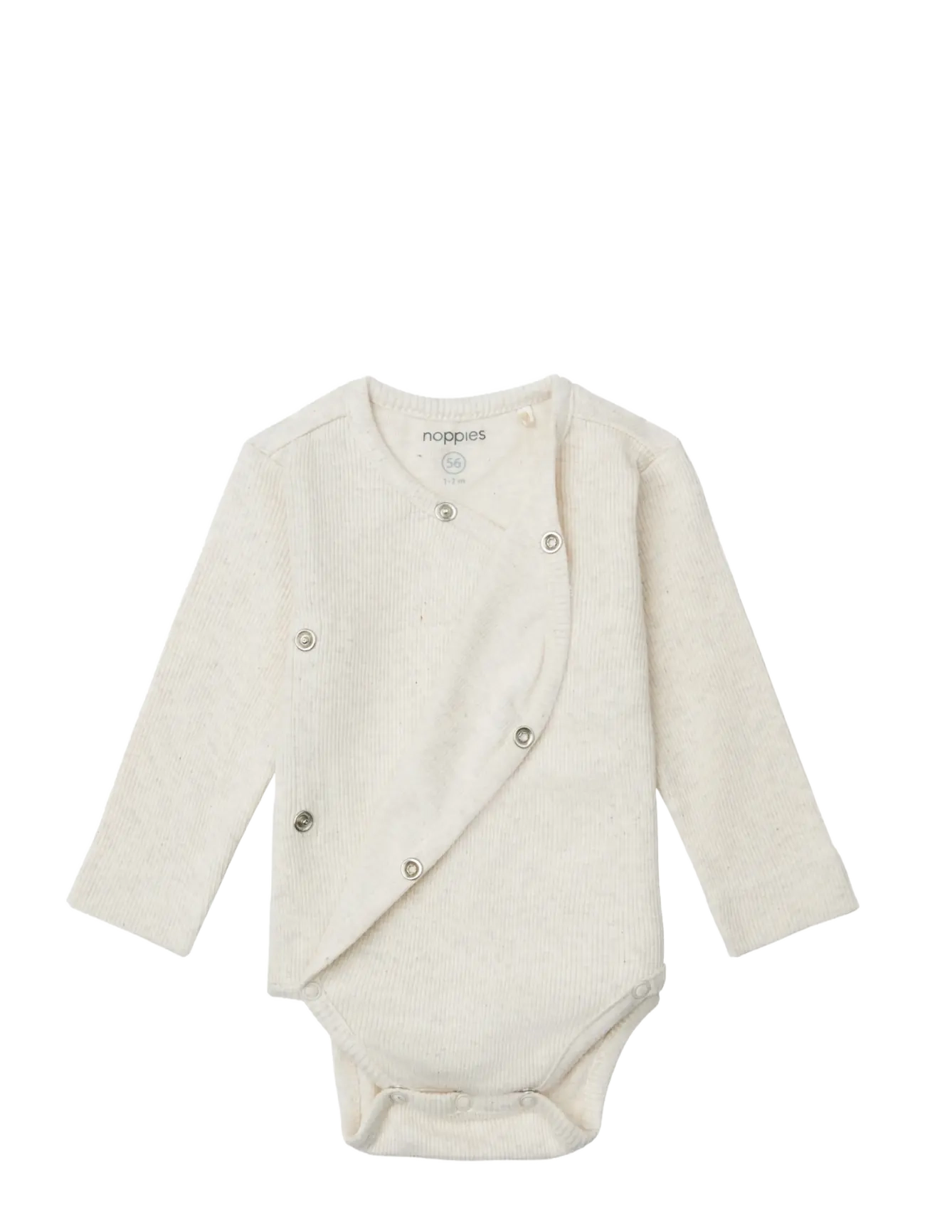 Noppies - U Romper rib Nino LS - p611 oatmeal melange - 2