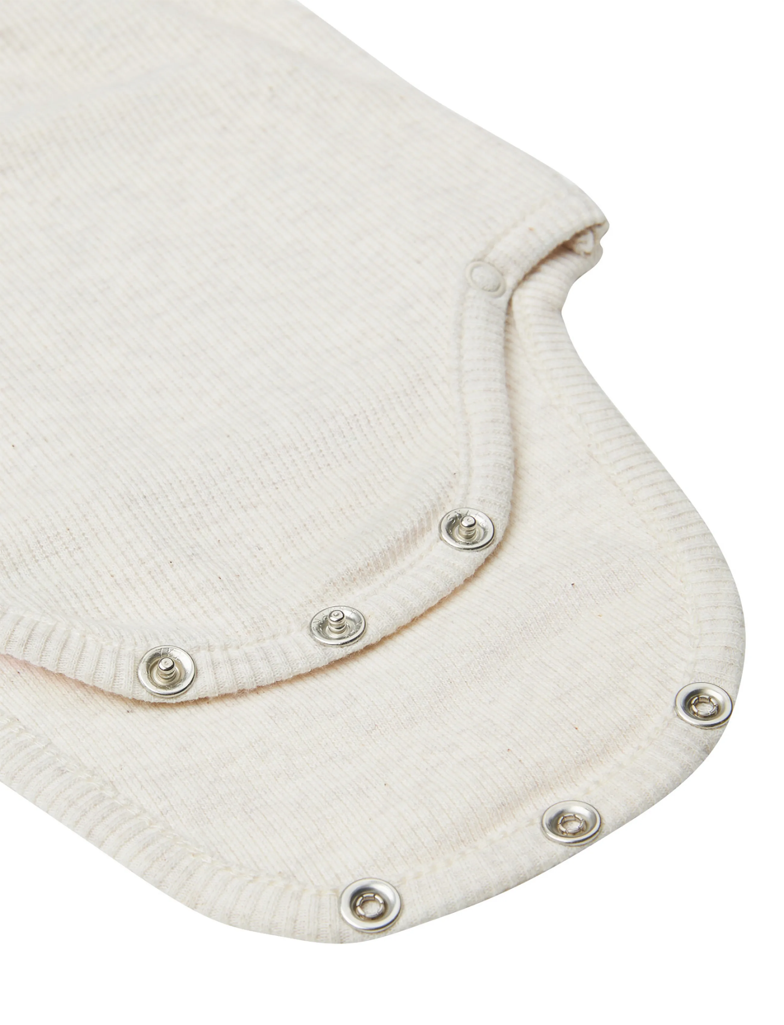 Noppies - U Romper rib Nino LS - p611 oatmeal melange - 3