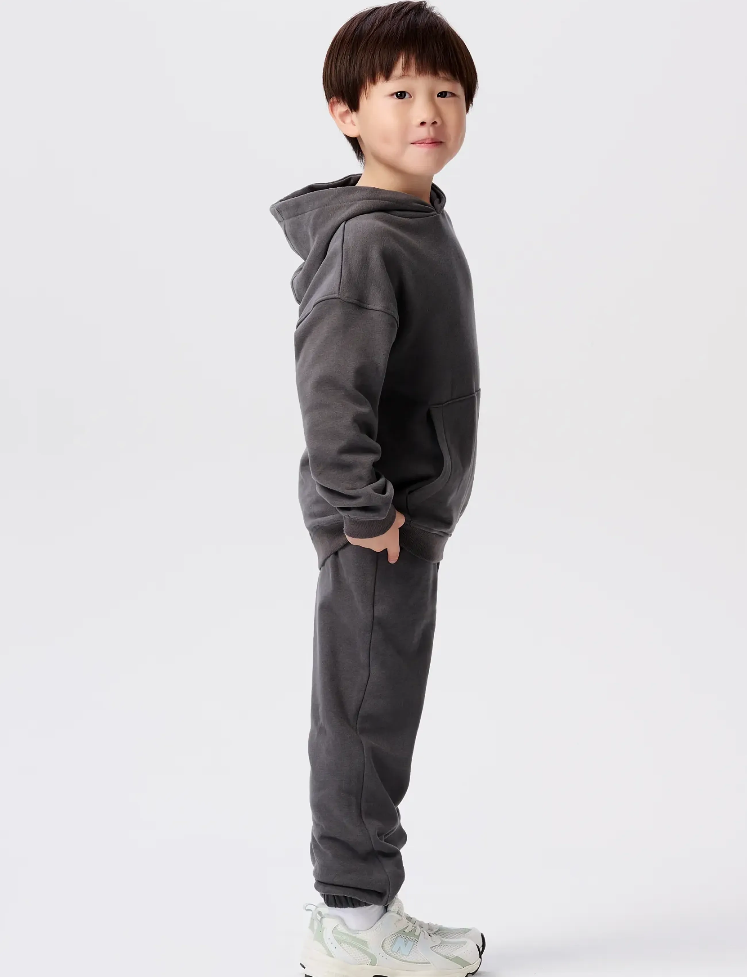 Noppies U Hoodie Nanded relaxed LS - Tops - P633 FORGED IRON / grey
