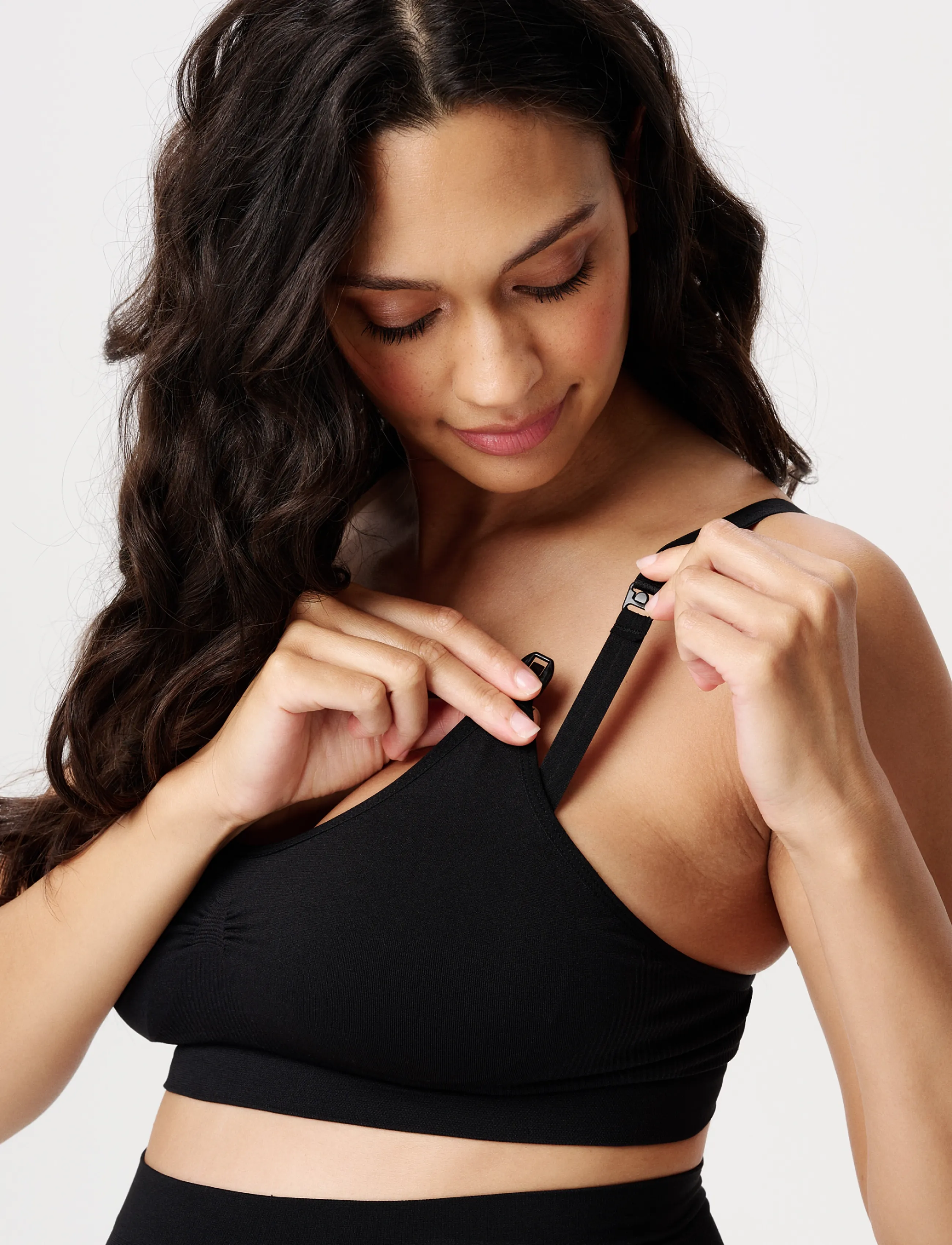 Noppies - Cleo seamless padded - imetamisrinnahoidjad - p090 black - 4