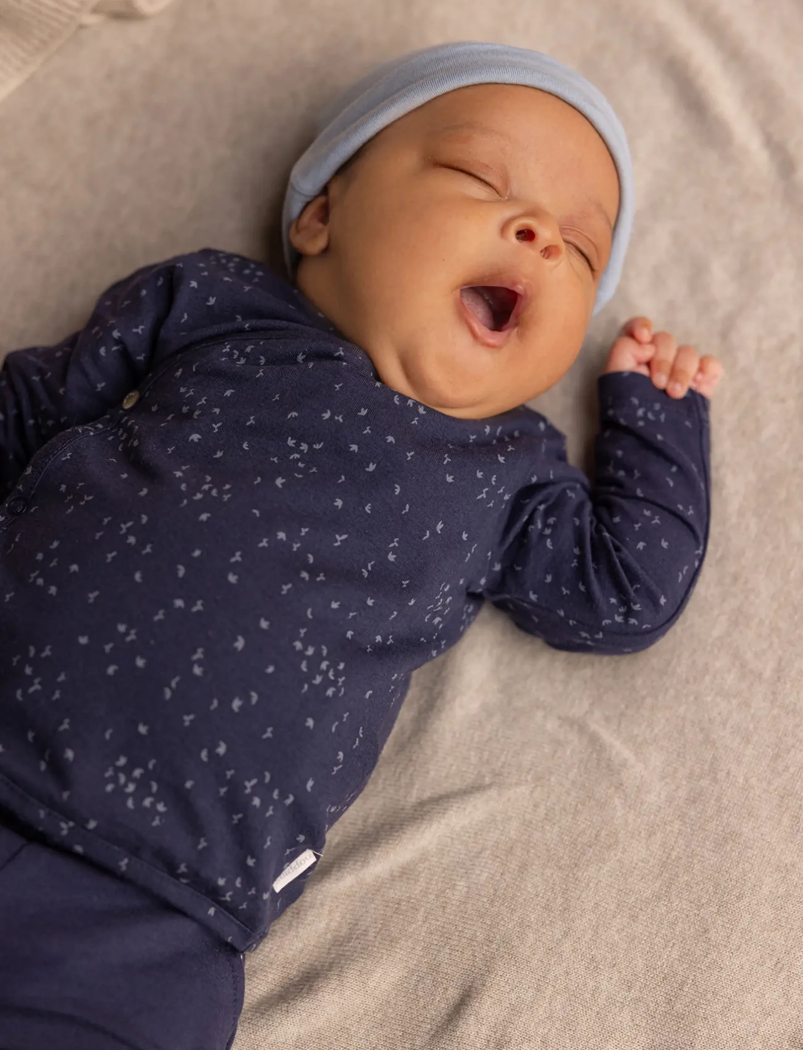 Noppies - Unisex Hat Nimbin reversible - babyhuer - p975 blue fog - 0