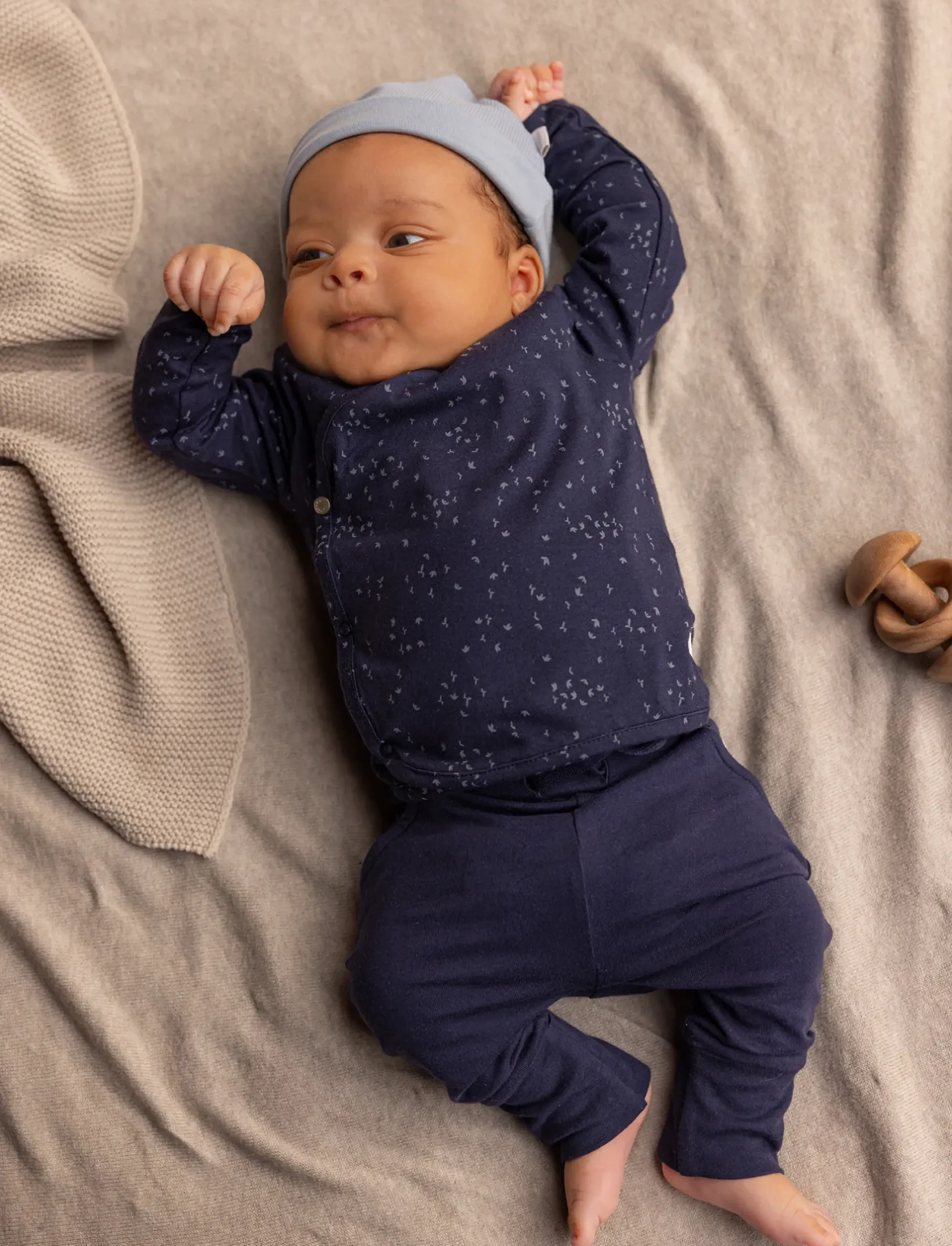 Noppies - Unisex Hat Nimbin reversible - babyhuer - p975 blue fog - 3