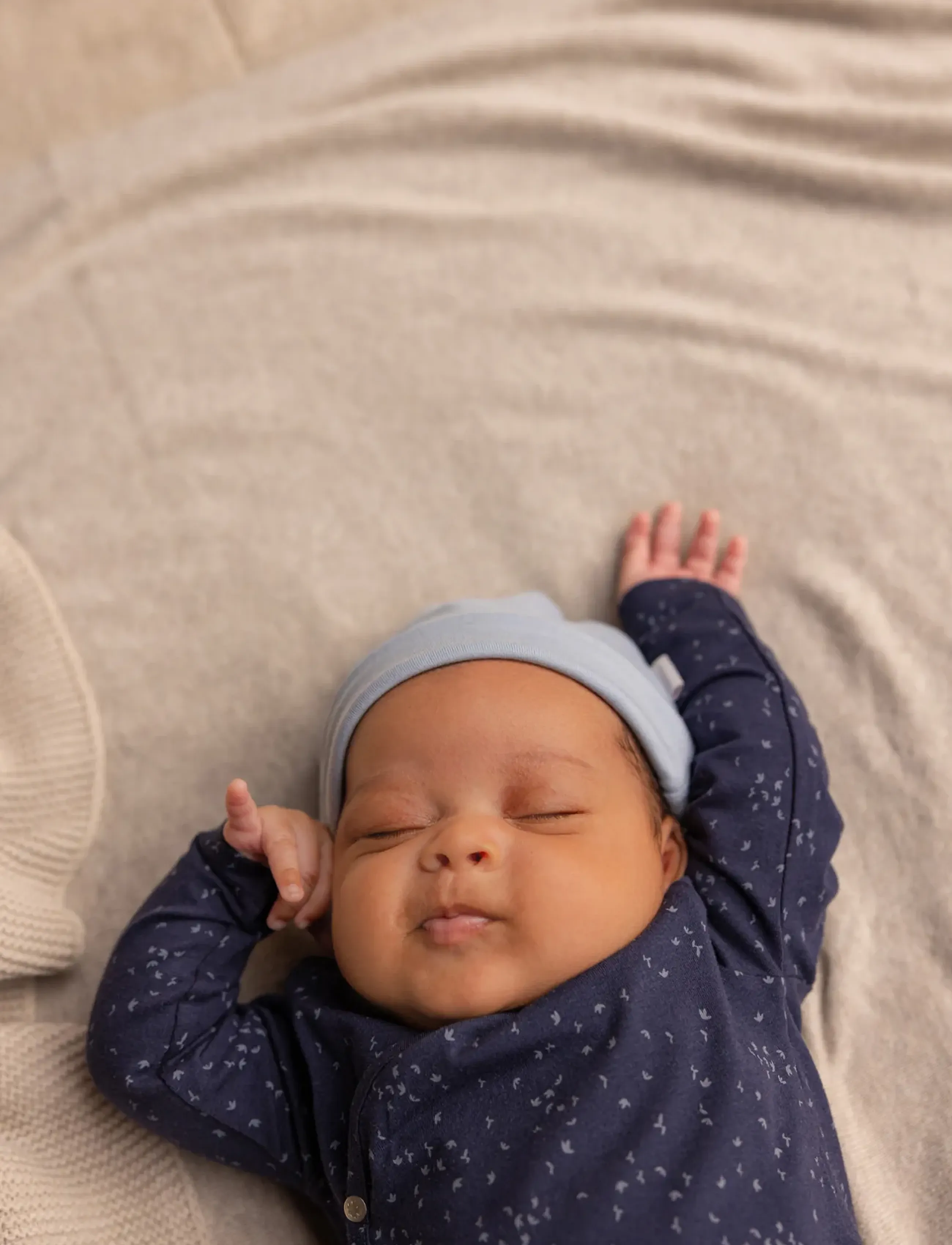 Noppies - Unisex Hat Nimbin reversible - babyhuer - p975 blue fog - 4