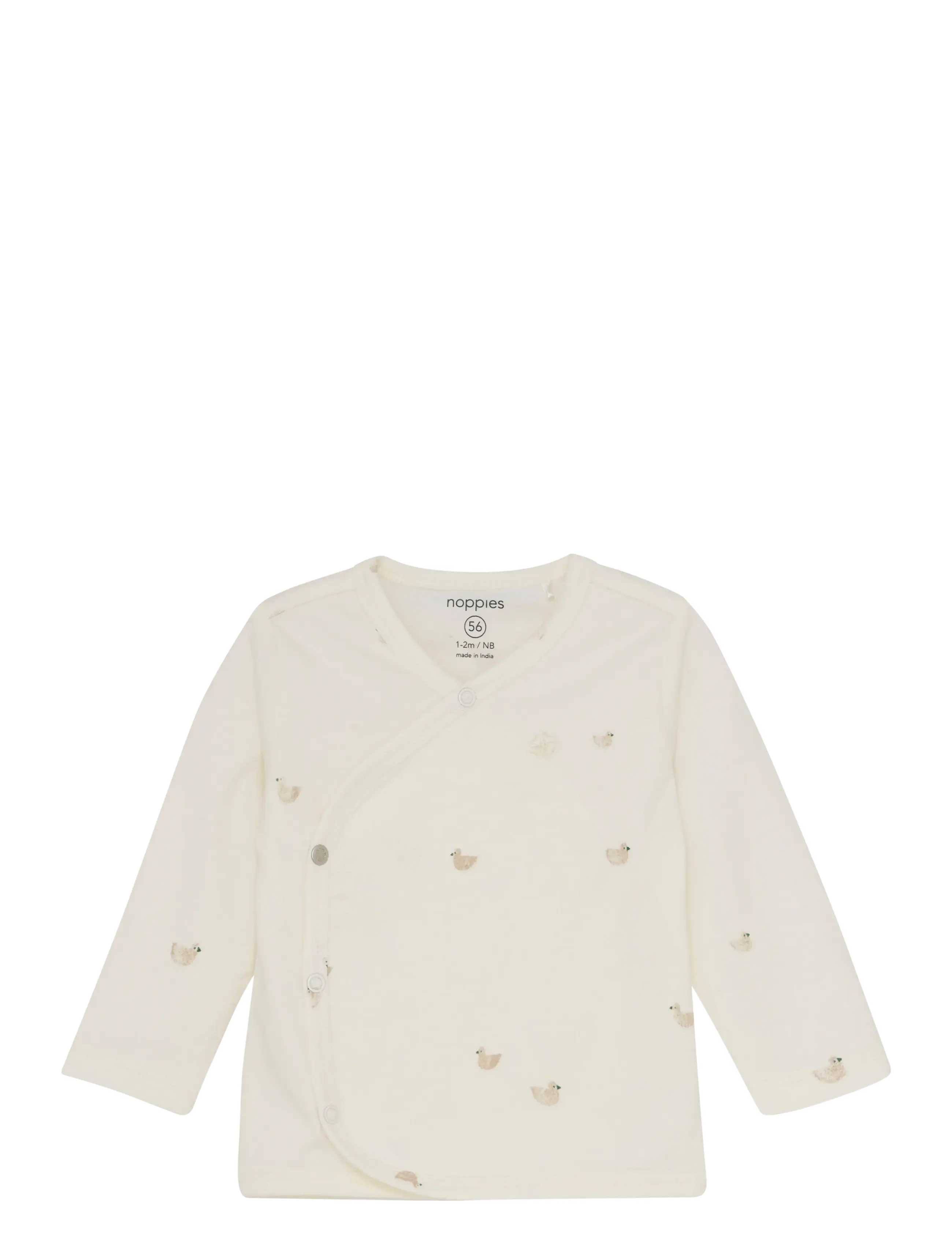 Noppies U Tee wrap Nour long sleeve - Noppies - N318 ANIMALS PATTERN OFF WHITE / cream