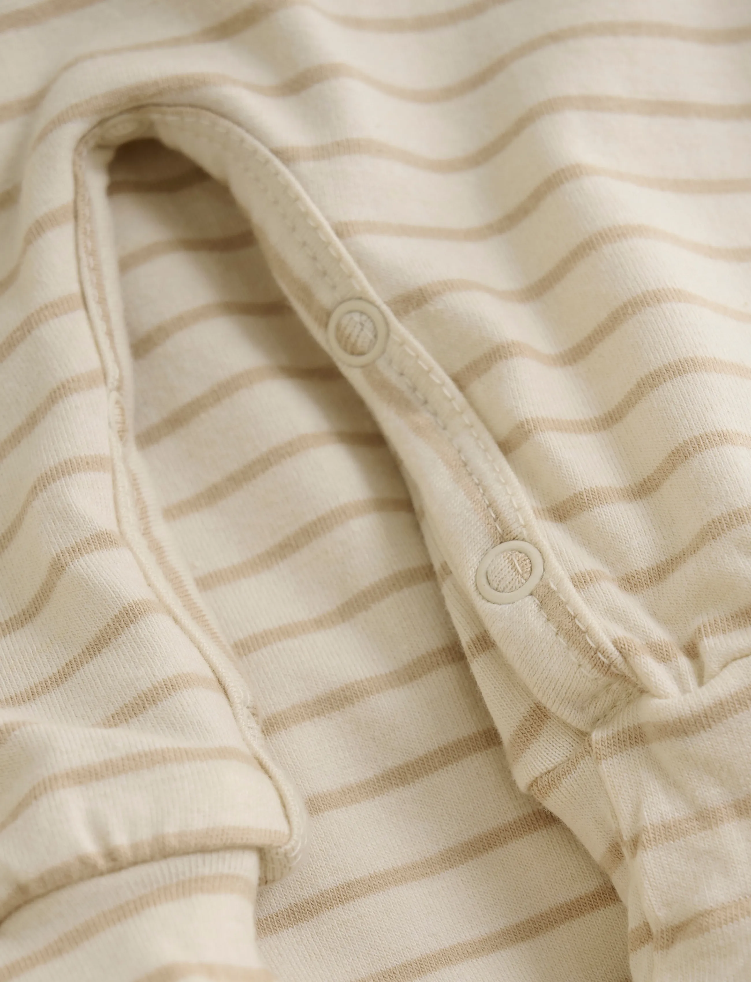 Noppies - U Playsuit Nolan long sleeve - n333 stripe pattern off white - 2