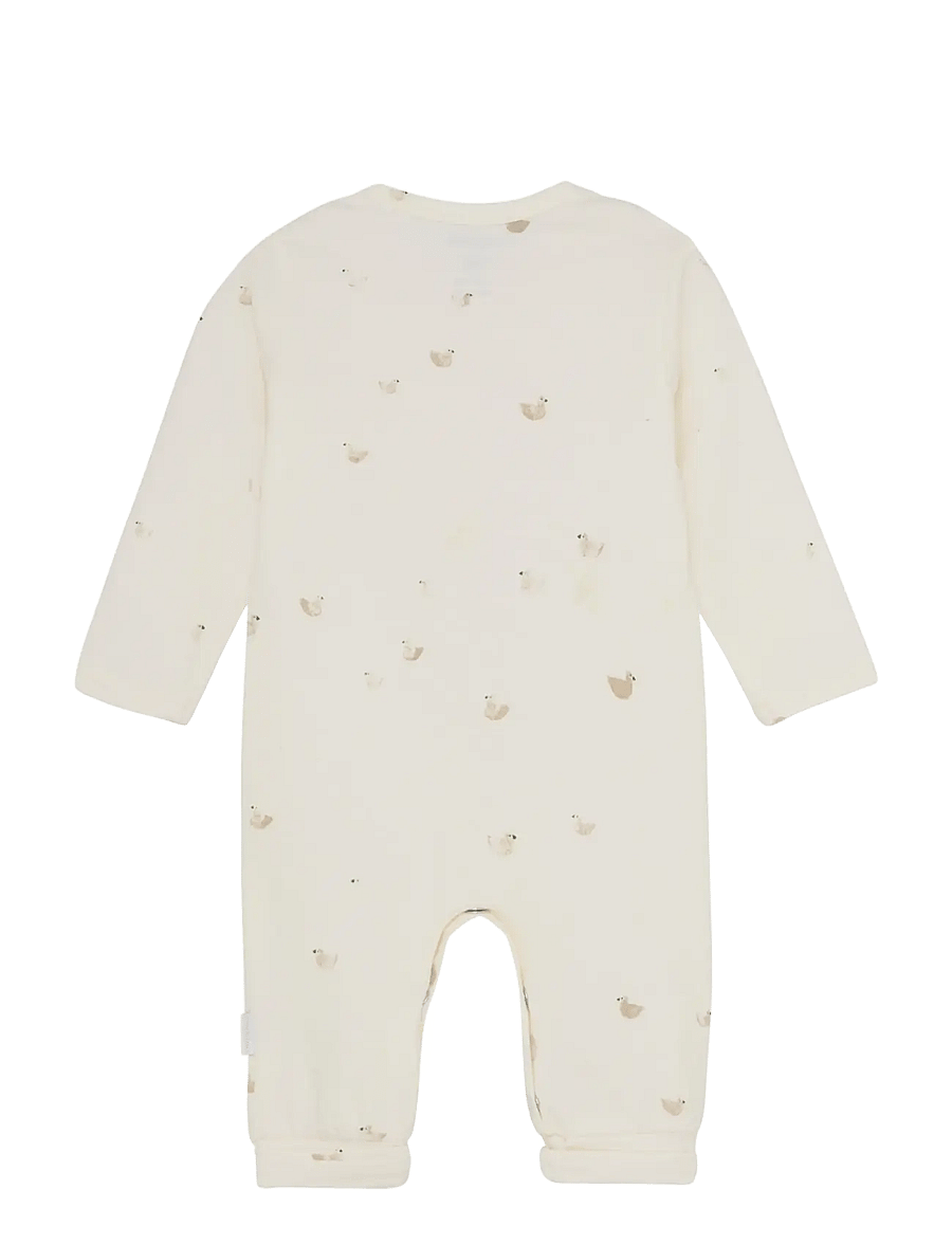 Noppies - U Playsuit Nolan long sleeve - n318 animals pattern off white - 2