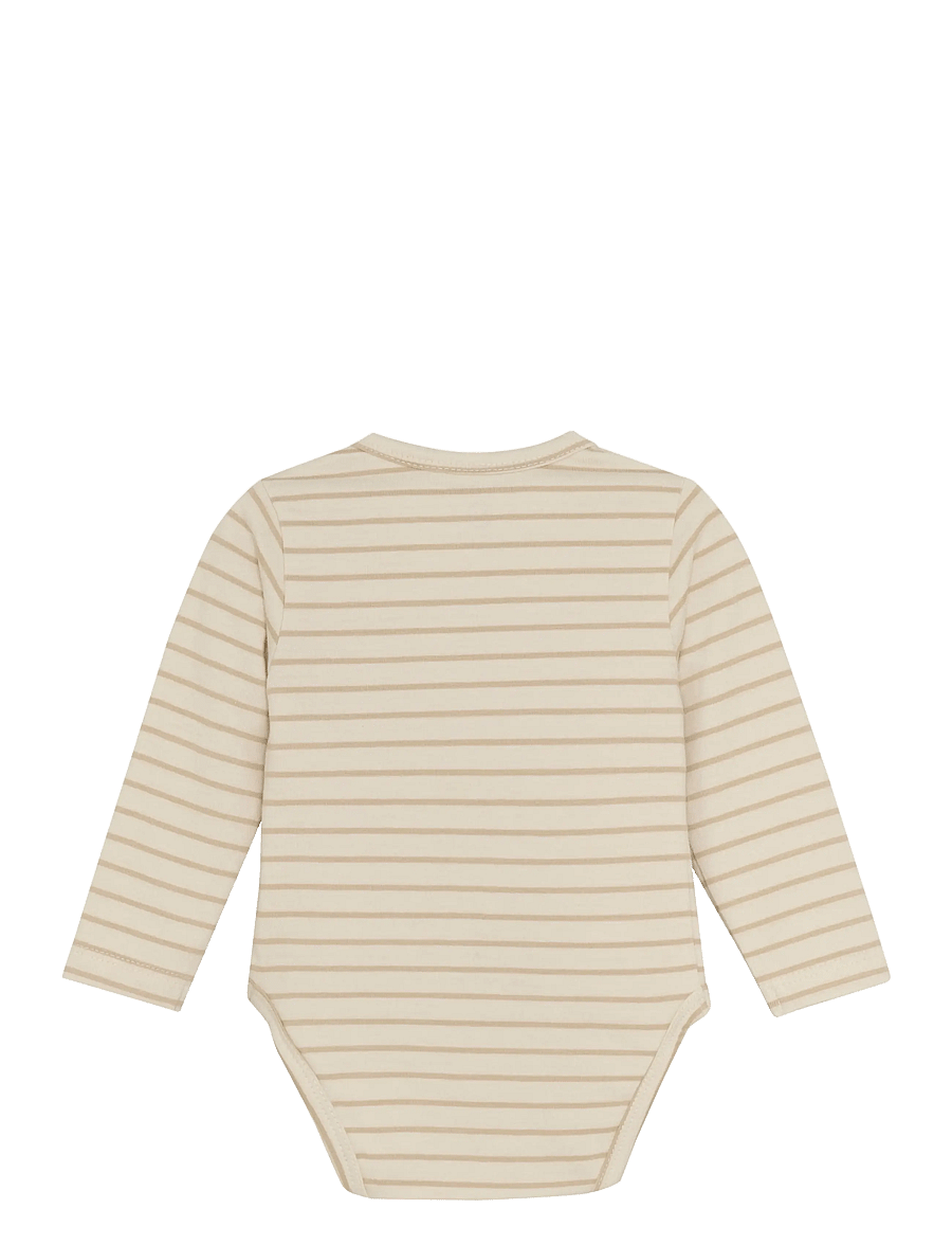 Noppies - Unisex Romper Navi long sleeve - n333 stripe pattern off white - 2