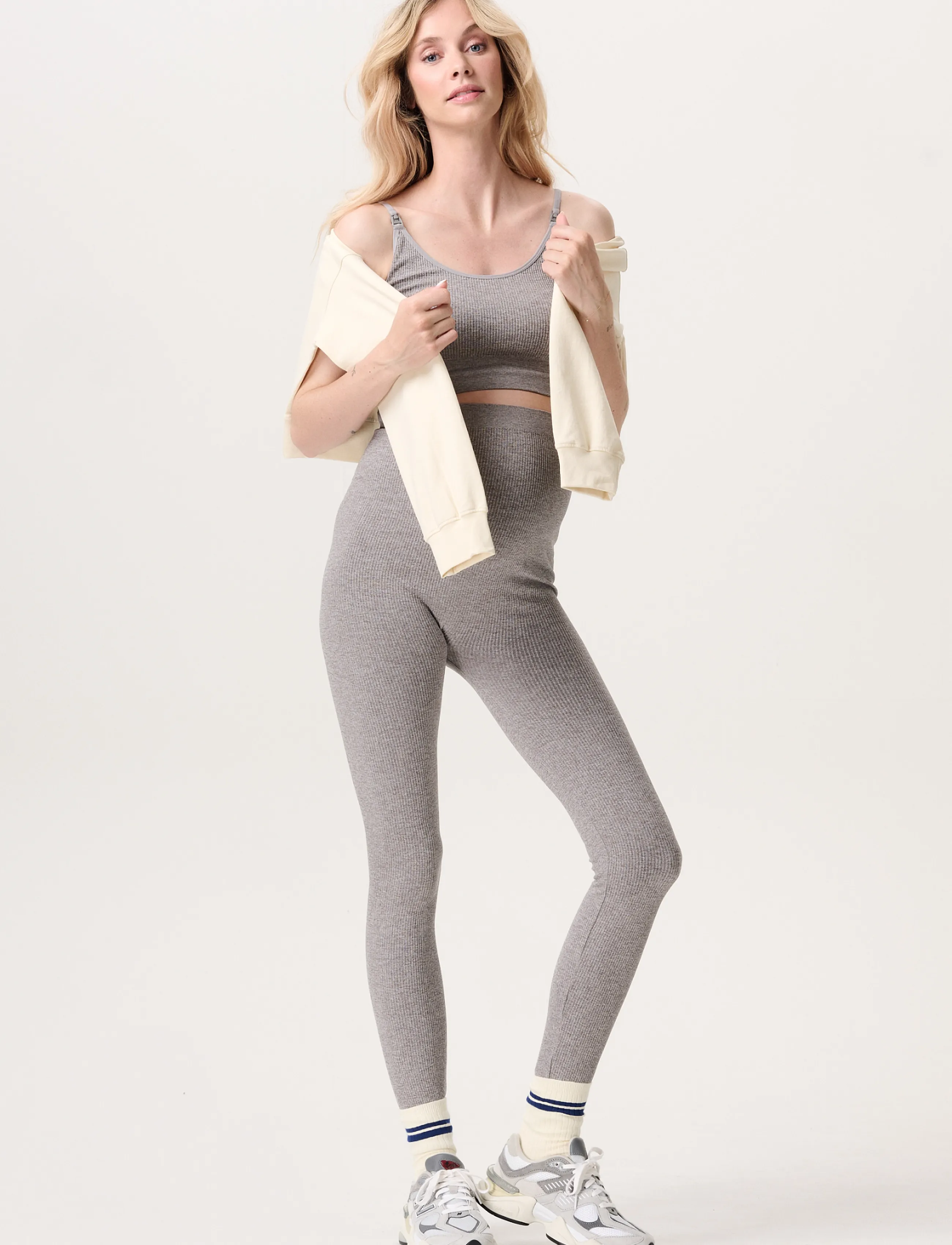 Noppies - Top nursing seamless - p628 grey melange - 3
