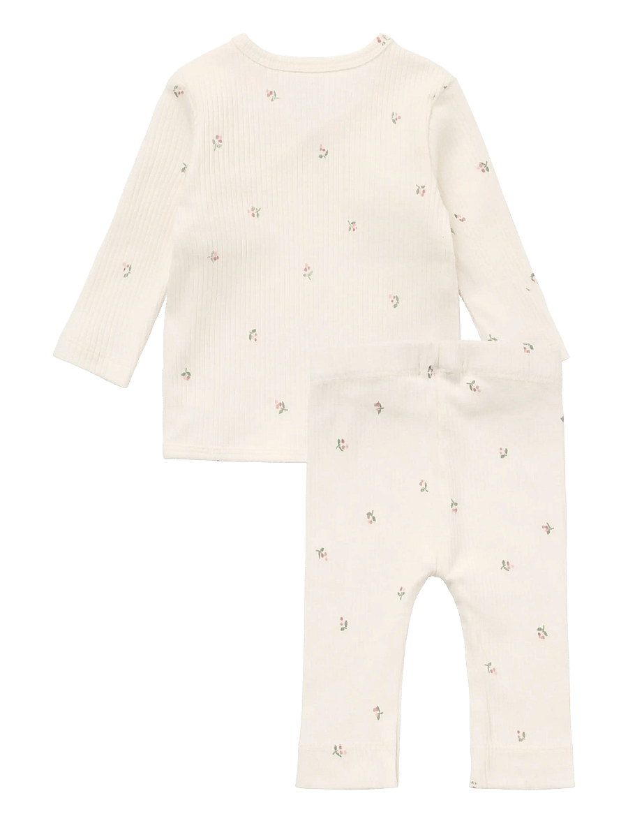 Noppies - Set Top LS Legging AOP - sets mit langärmeligem t-shirt - egret - 1