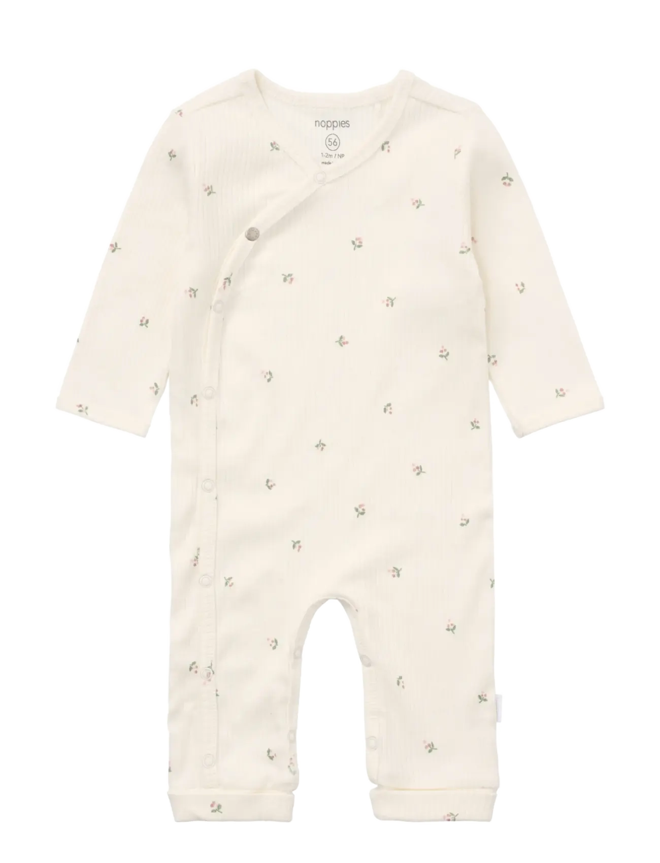 Noppies Playsuit LS AOP - Langærmede heldragter - EGRET / cream