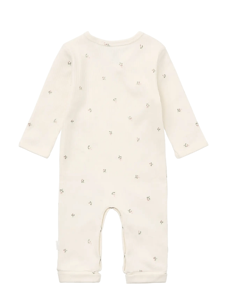 Noppies - Playsuit LS AOP - langærmede heldragter - egret - 1