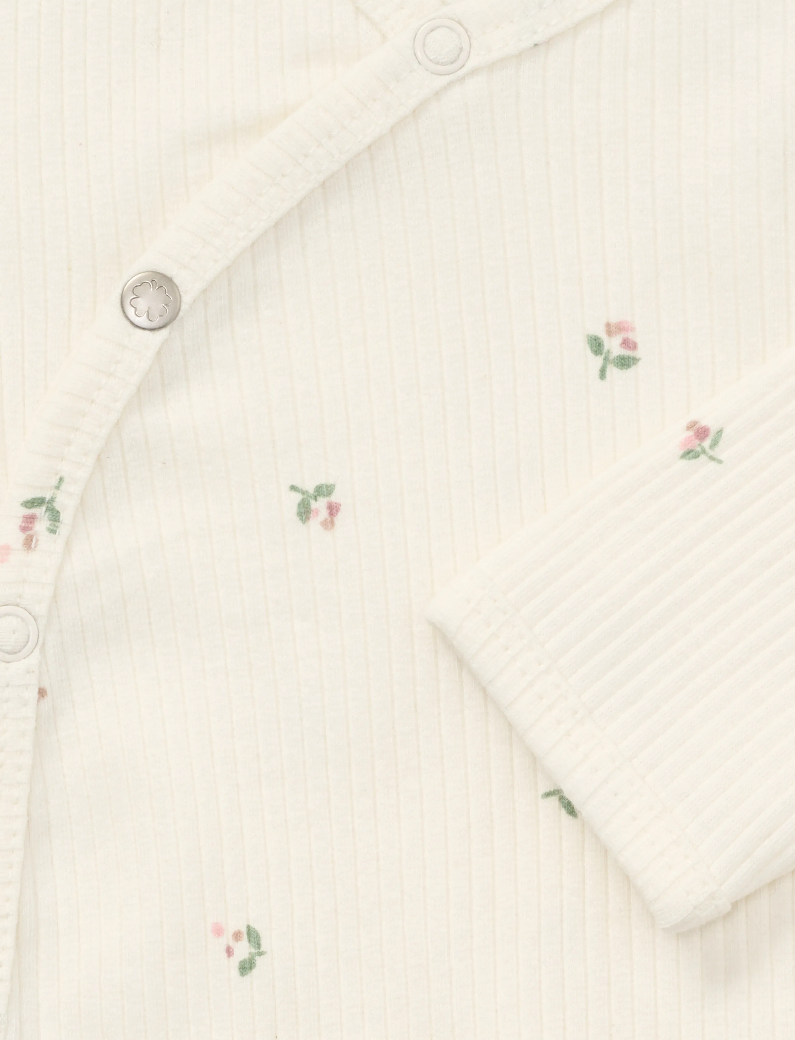 Noppies - Playsuit LS AOP - langærmede heldragter - egret - 2