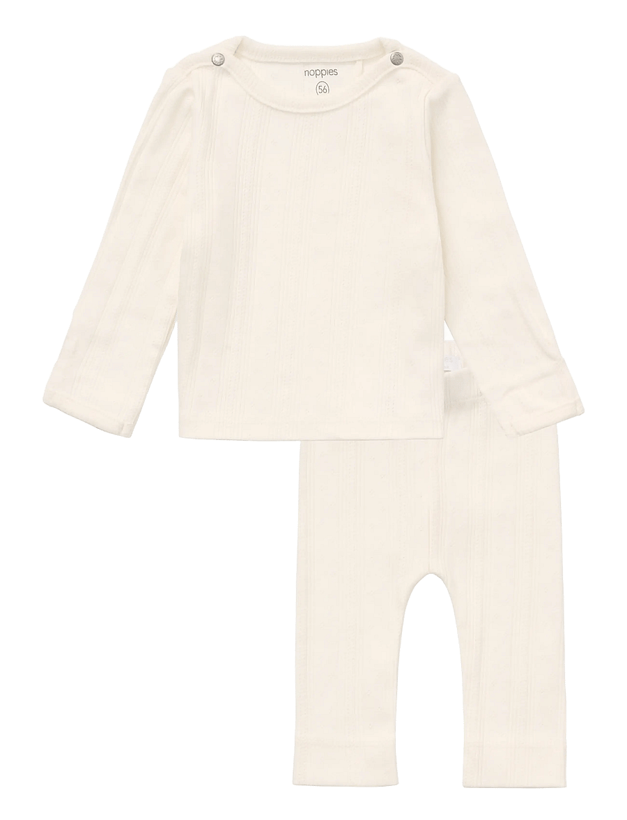 Noppies - Set Top LS Legging - sets mit langärmeligem t-shirt - egret - 0