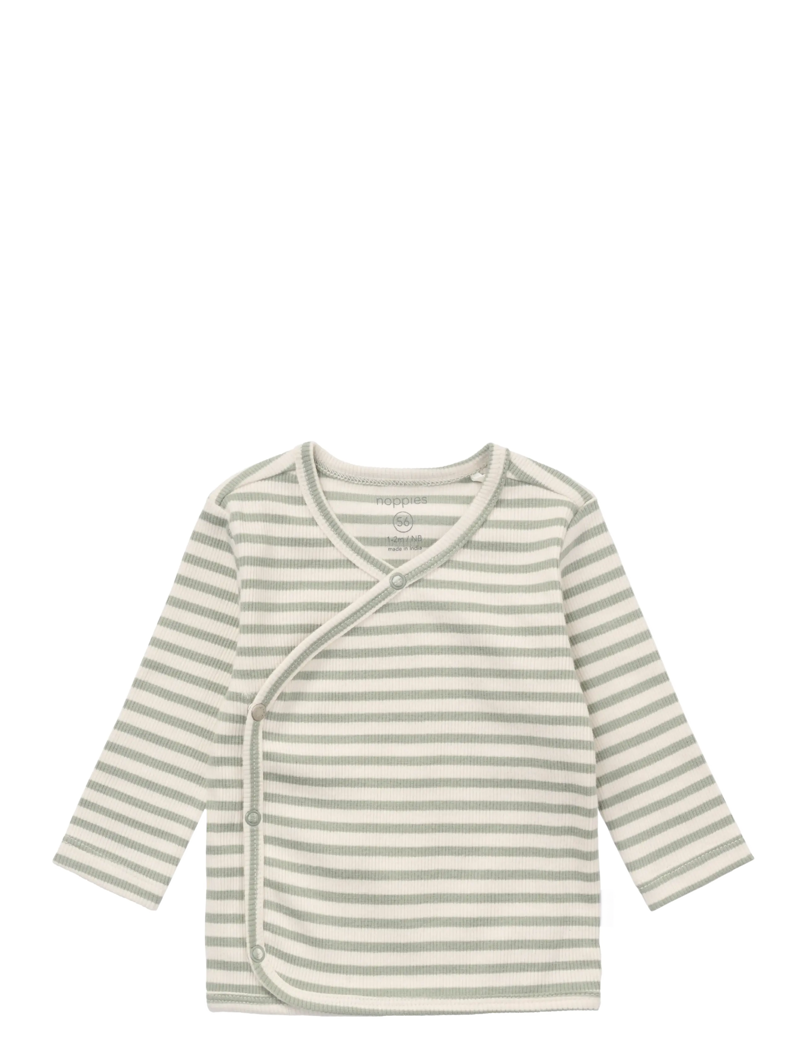 Noppies Top LS stripe - Hemden - ICEBERG GREEN / green
