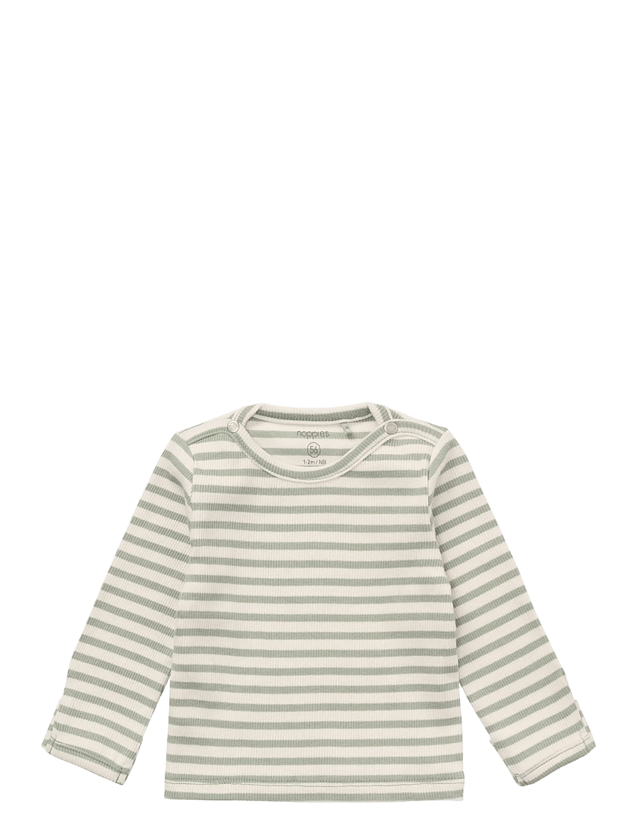 Noppies - Tee LS stripe - pikkade varrukatega t-särgid - iceberg green - 0