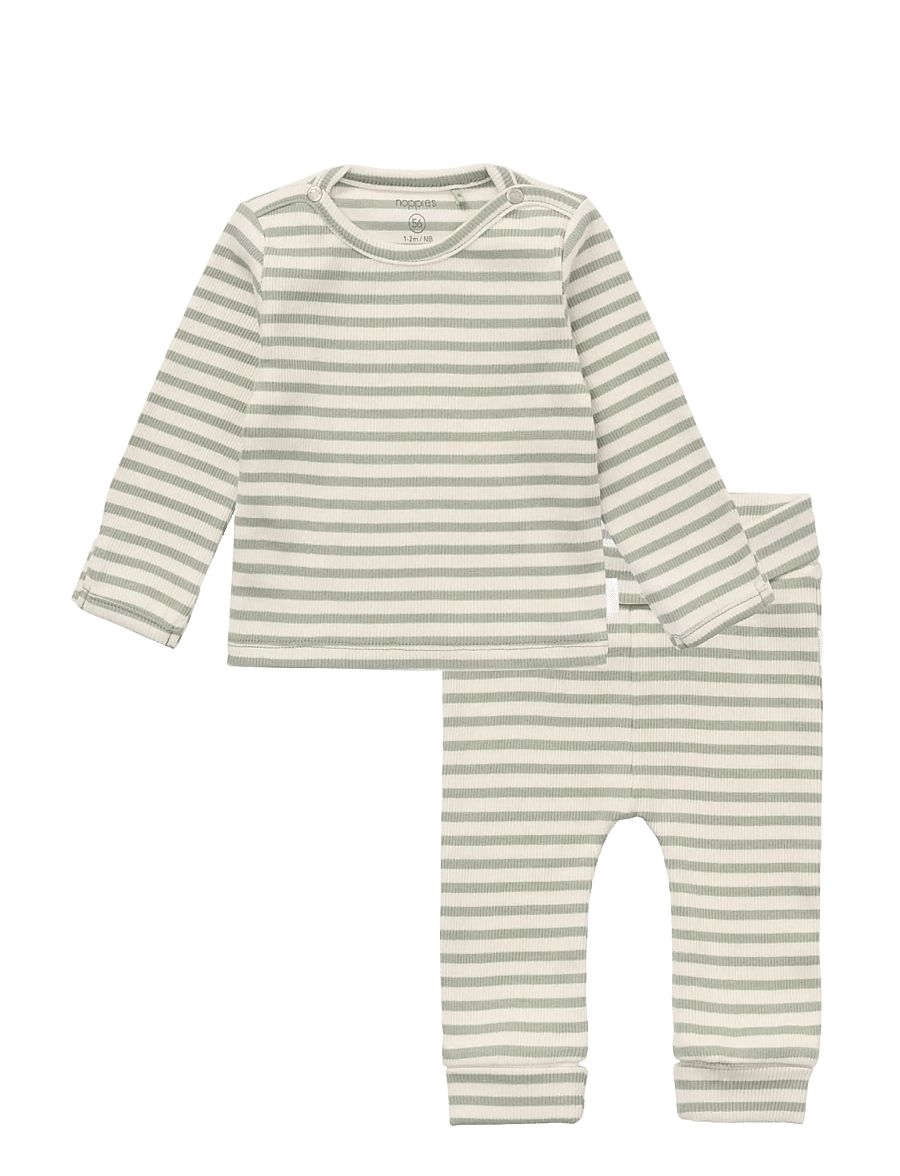 Noppies - Set Top LS Pants Stripe - sets mit langärmeligem t-shirt - iceberg green - 0