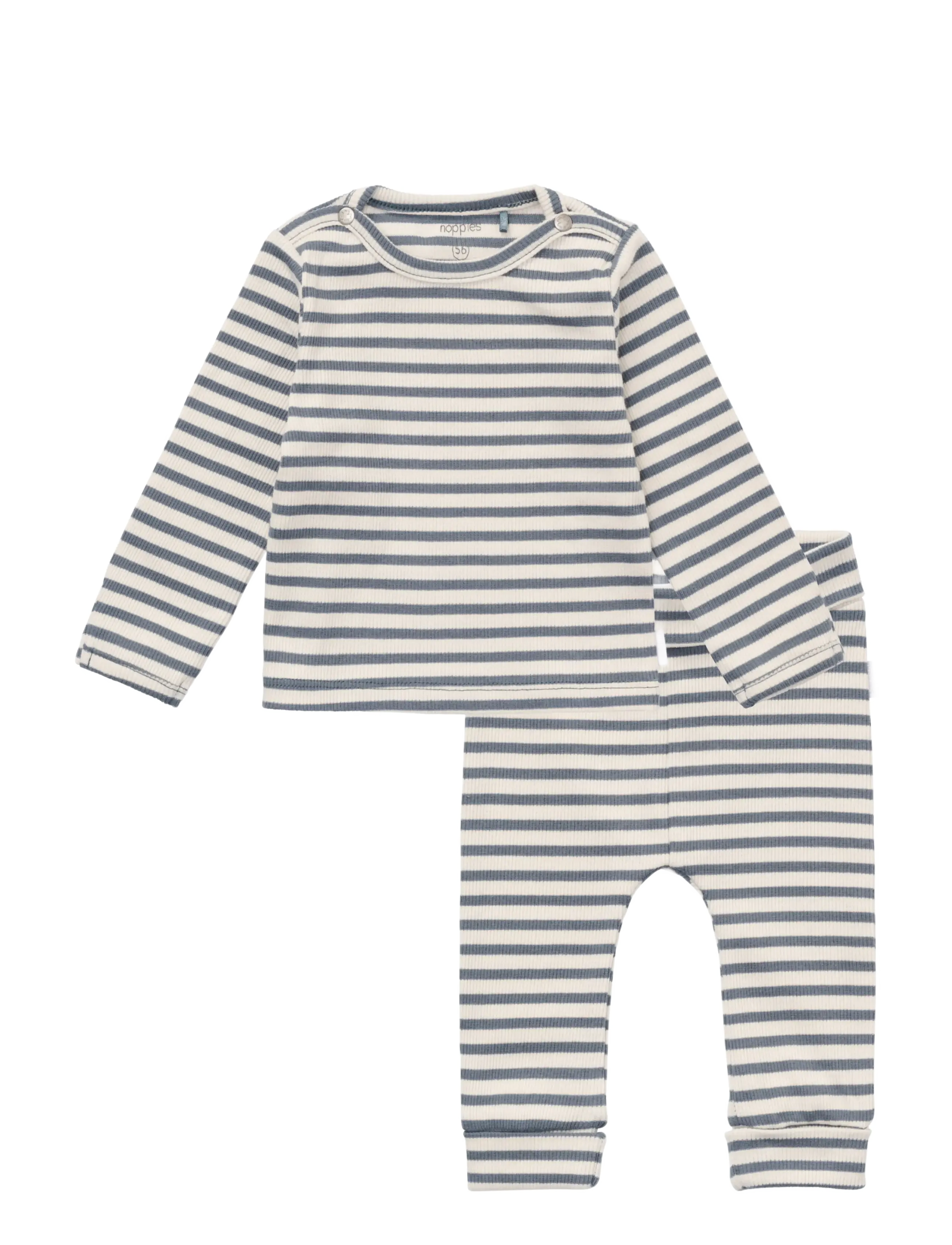 Noppies Set Top LS Pants Stripe - Nach Größe einkaufen - STORMY WEATHER / grey