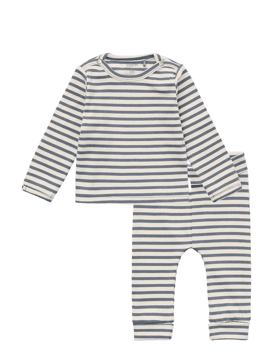 Noppies - Set Top LS Pants Stripe - sets mit langärmeligem t-shirt - stormy weather - 0