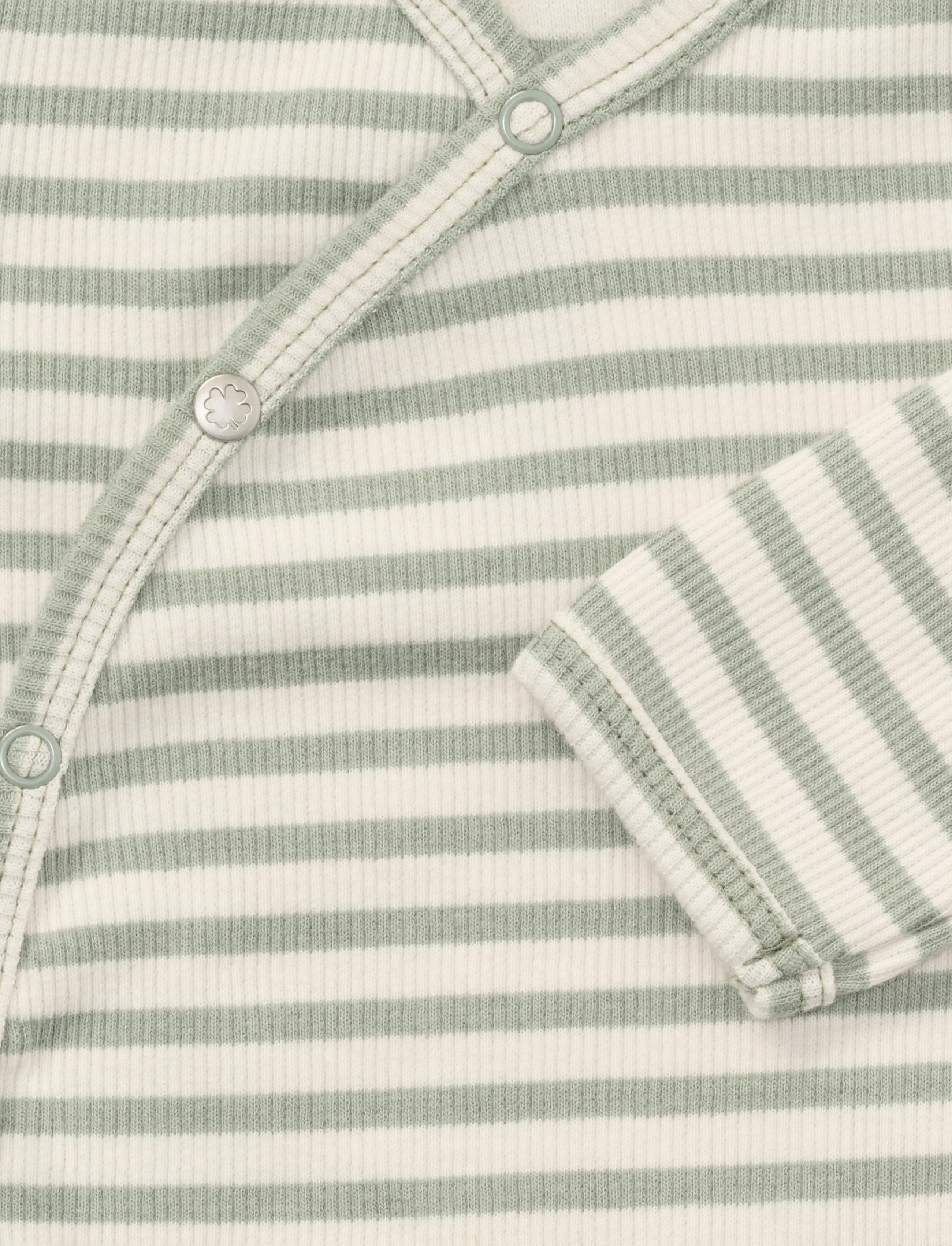 Noppies - Playsuit LS stripe - jumpsuits - iceberg green - 2