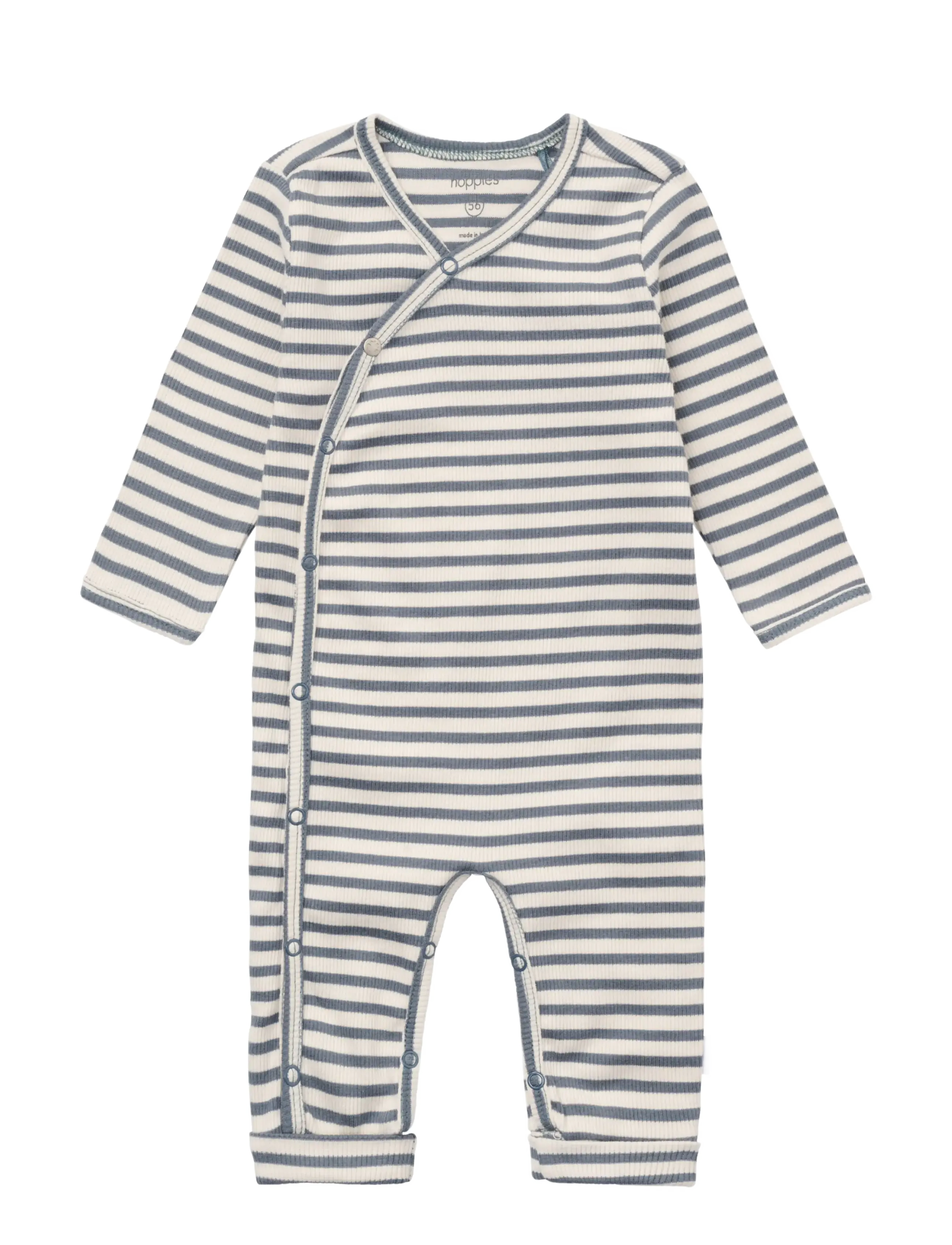 Noppies Playsuit LS stripe - Shop by age - STORMY WEATHER / blue