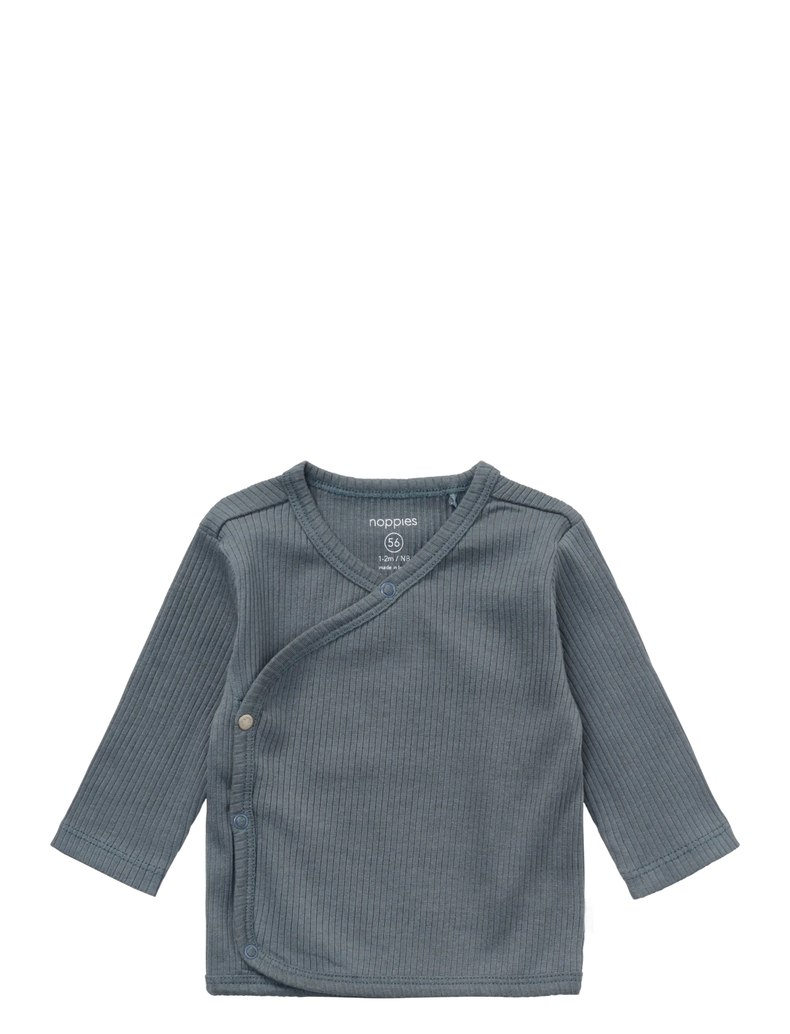 Noppies Top wrap LS - Riided - STORMY WEATHER / grey