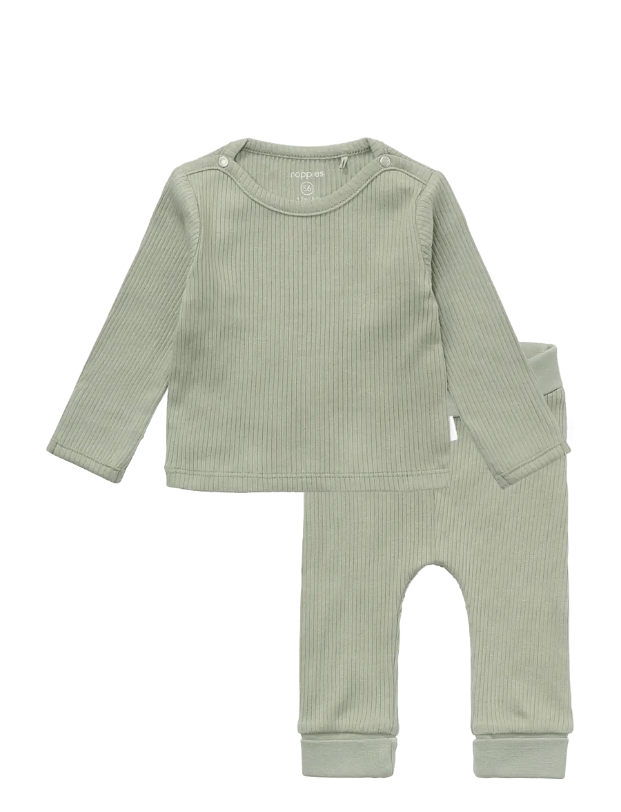Noppies - Set Top LS Pants Regular fit - komplektid pikkade varrukatega t-särgiga - iceberg green - 0