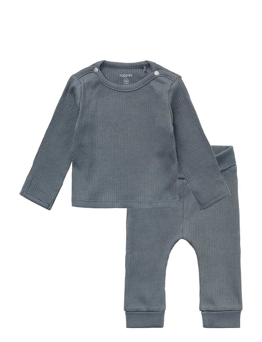 Noppies - Set Top LS Pants Regular fit - sets mit langärmeligem t-shirt - stormy weather - 0