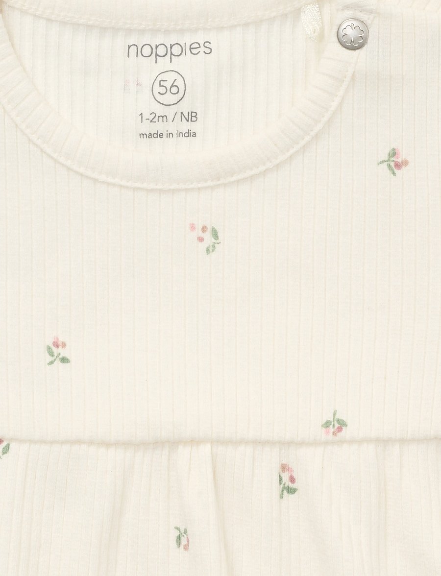 Noppies - Dress LS AOP - langärmelige babykleider - egret - 2