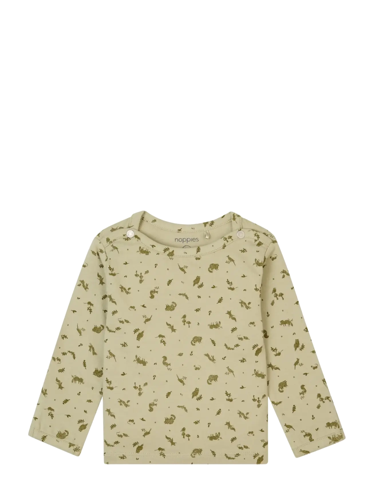 Noppies Tee Guia allover print LS - Baby 44-92 - N202 MOSS GRAY / khaki/green