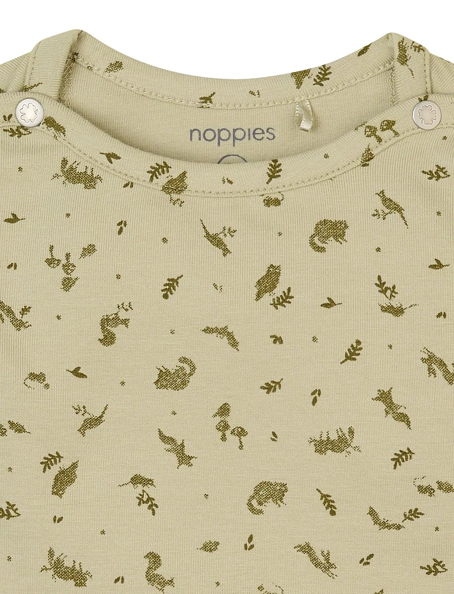 Noppies - Tee Guia allover print LS - n202 moss gray - 2