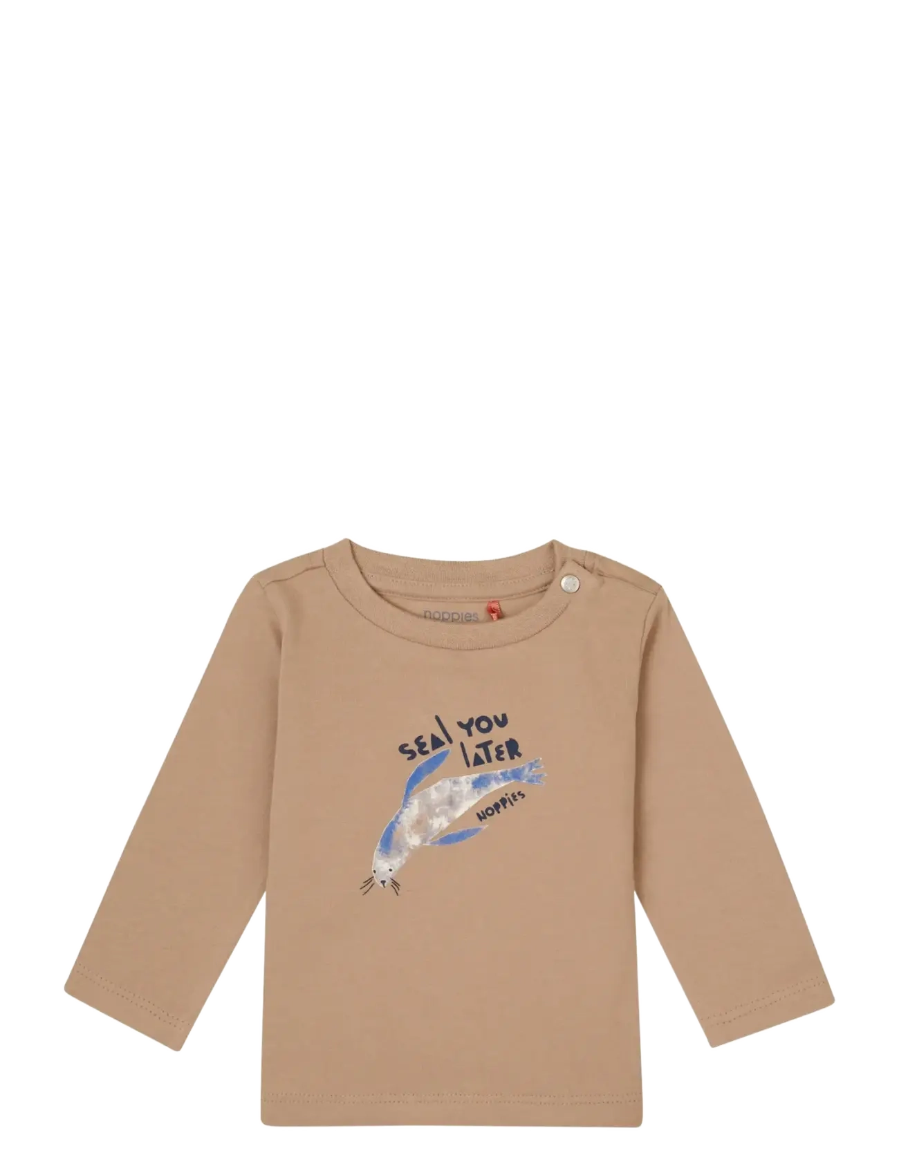 Noppies Tee Grinestar LS - Baby 44-92 - N194 NATURAL / beige
