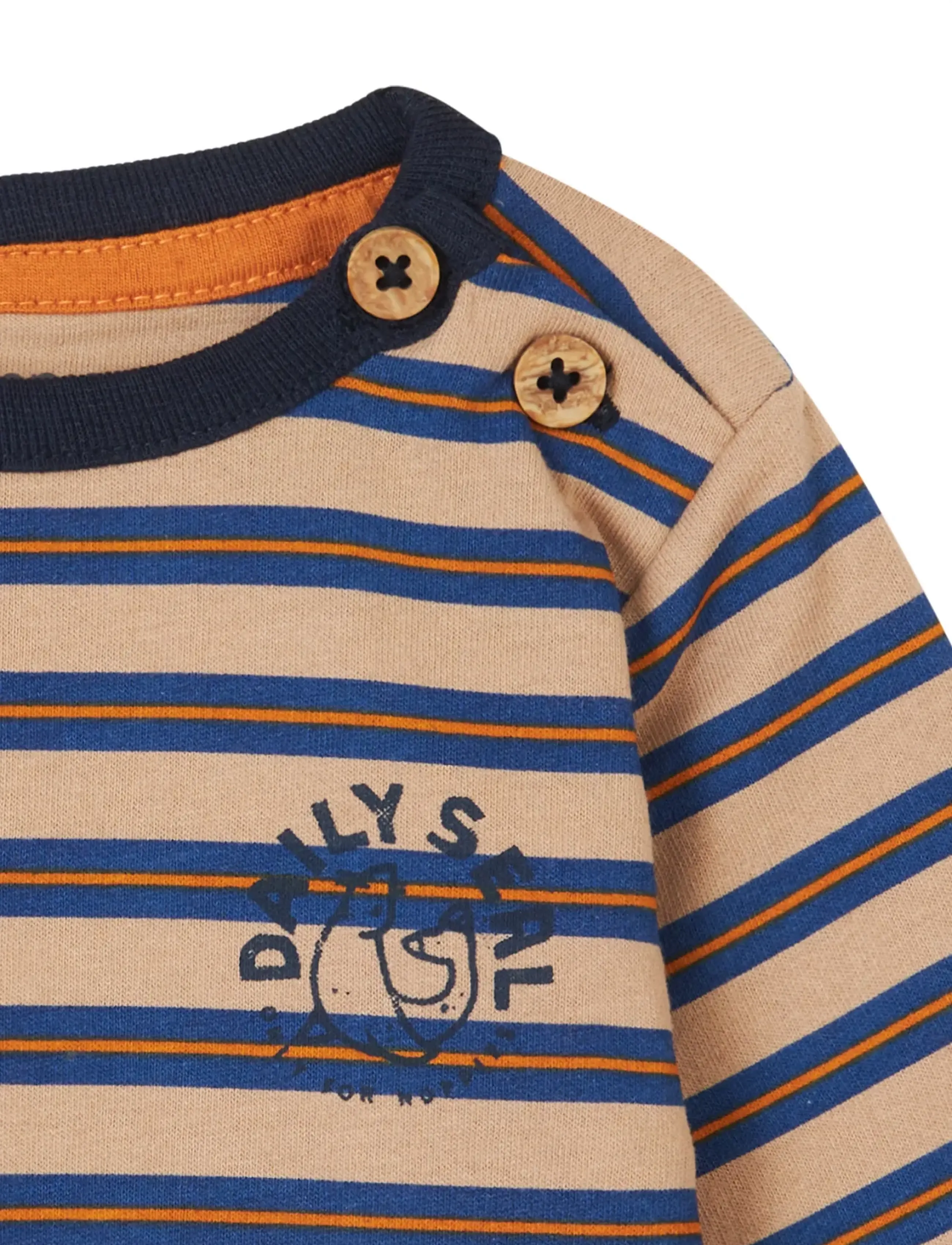 Noppies - Tee Ger striped LS - long-sleeved t-shirts - n194 natural - 2