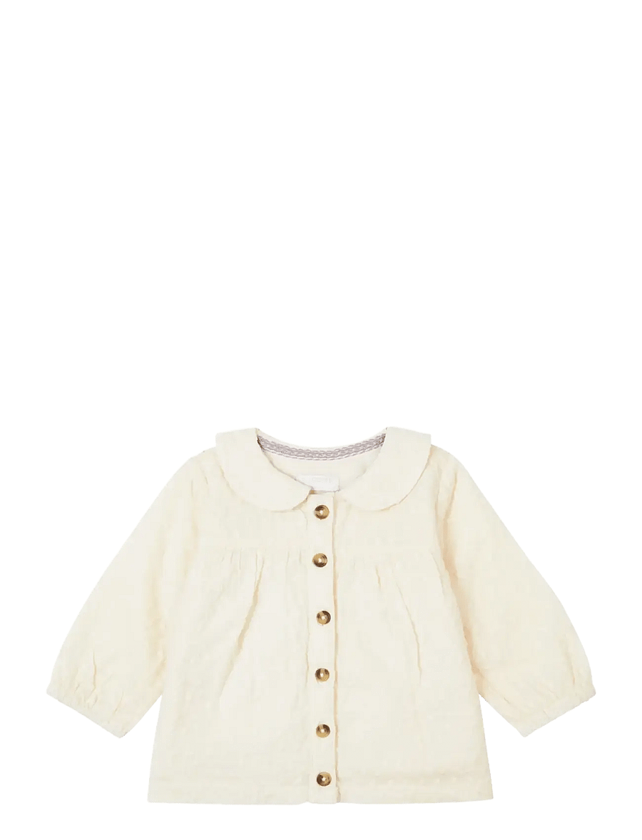 Noppies - Girls Blouse Fabrezan l/sl - pluusid ja tuunikad - p959 buttercream - 0