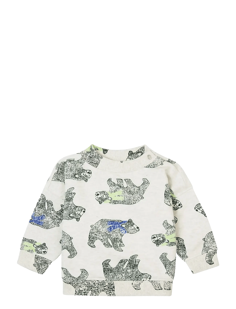 Noppies - Boys Sweater Gouzon l/sl -aop - p611 oatmeal melange - 1