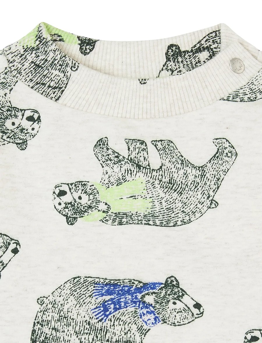 Noppies - Boys Sweater Gouzon l/sl -aop - p611 oatmeal melange - 3