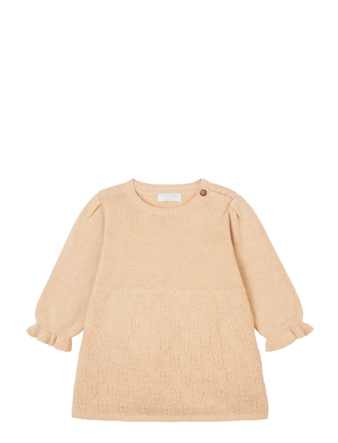 Noppies Girls Dress Fasnia l/sl - Kleider - N171 APPLEBLOSSOM / beige