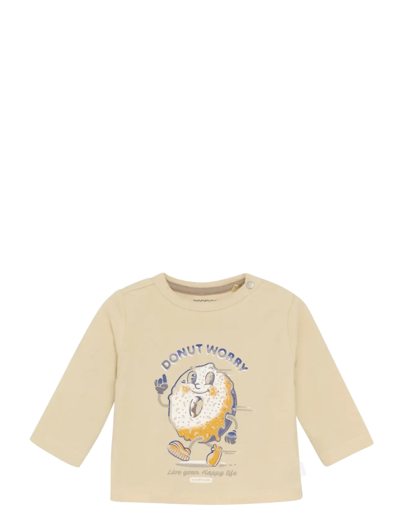 Noppies Boys Tee Sabelli long sleeve - Baby 44-92 - N397 WOOD ASH / beige