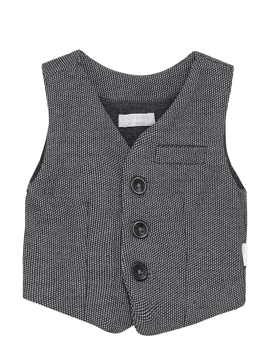 Noppies - Boys Gilet Stratmoor - vestid - p834 dark grey melange - 0