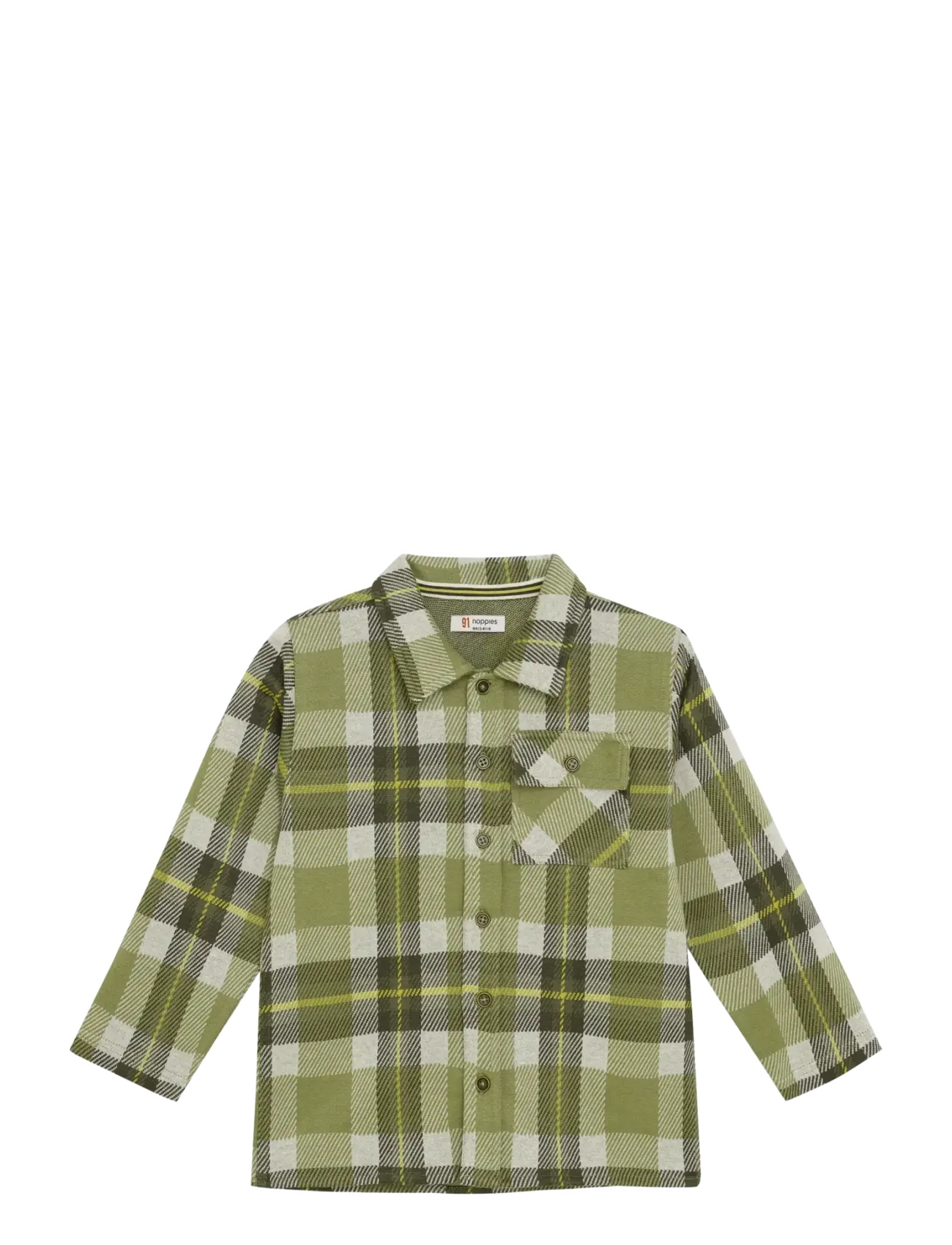 Noppies B Shirt Russell long sleeve - Long-sleeved shirts - N366 CHECK PATTERN MED.GREEN / green