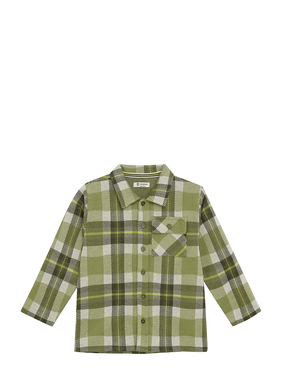 Noppies - B Shirt Russell long sleeve - n366 check pattern med.green - 1