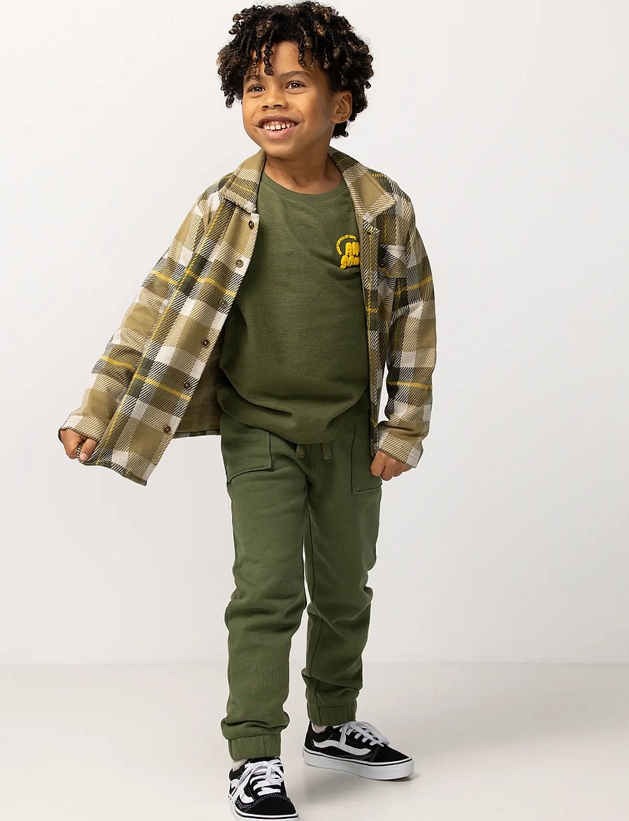 Noppies - B Shirt Russell long sleeve - n366 check pattern med.green - 3