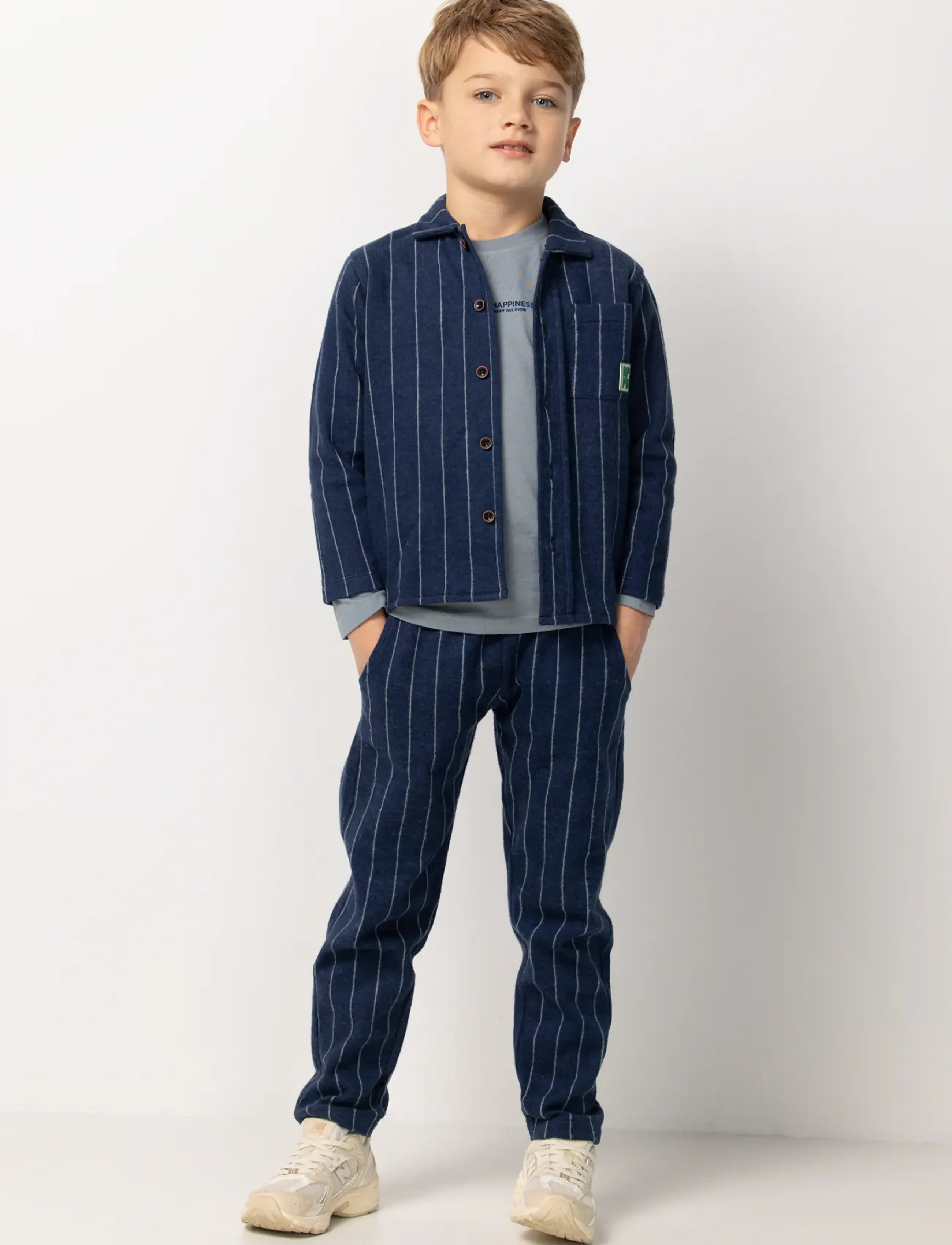 Noppies - B Shirt Rockville long sleeve - n335 stripe pattern d.blue - 0