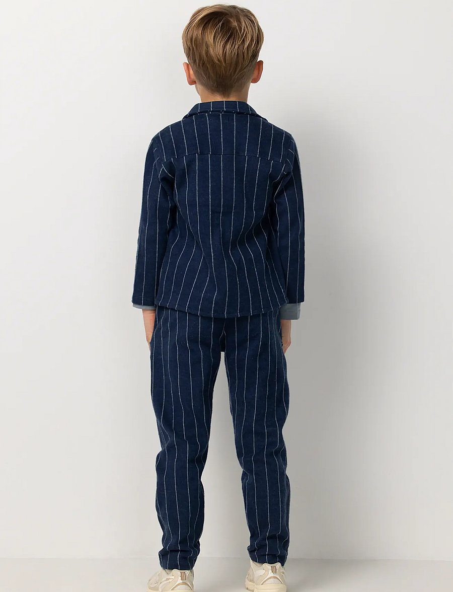 Noppies - B Shirt Rockville long sleeve - n335 stripe pattern d.blue - 3