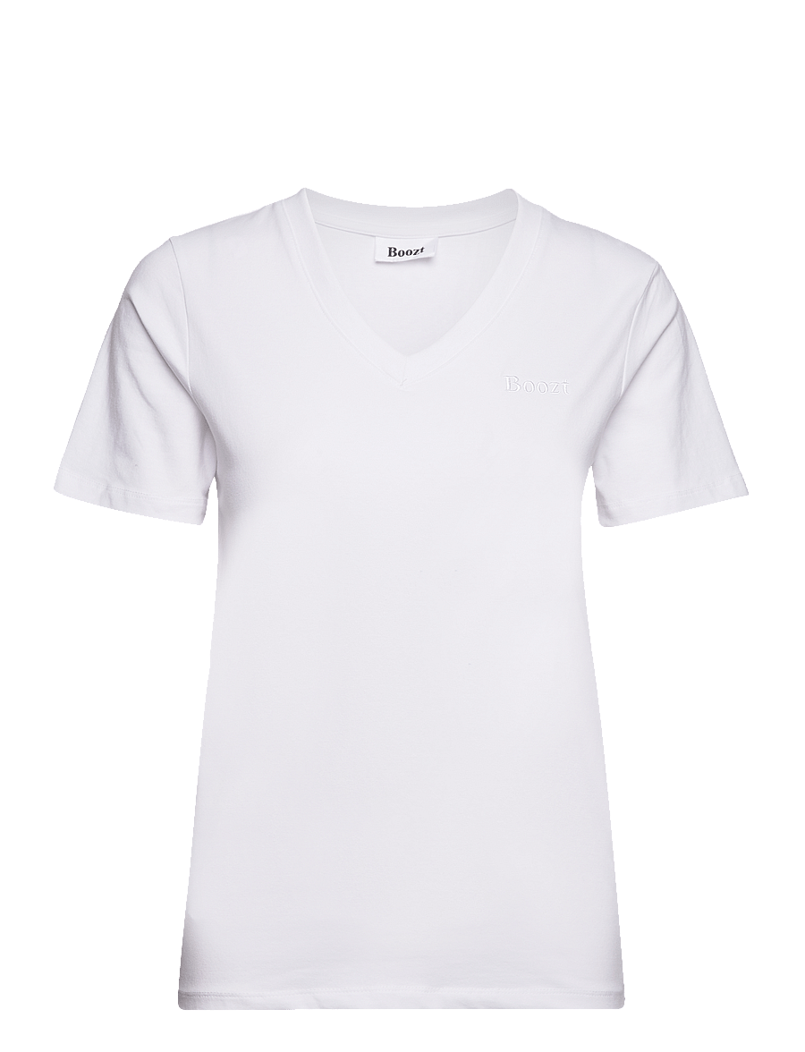 Boozt Merchandise - T-Shirt V-Neck - t-shirts - white - 0
