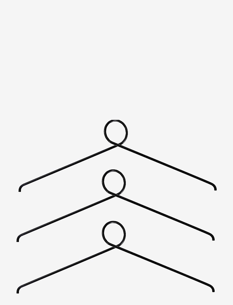 Nordic Function - Loop It Hanger, 3 pcs - home - black - 0