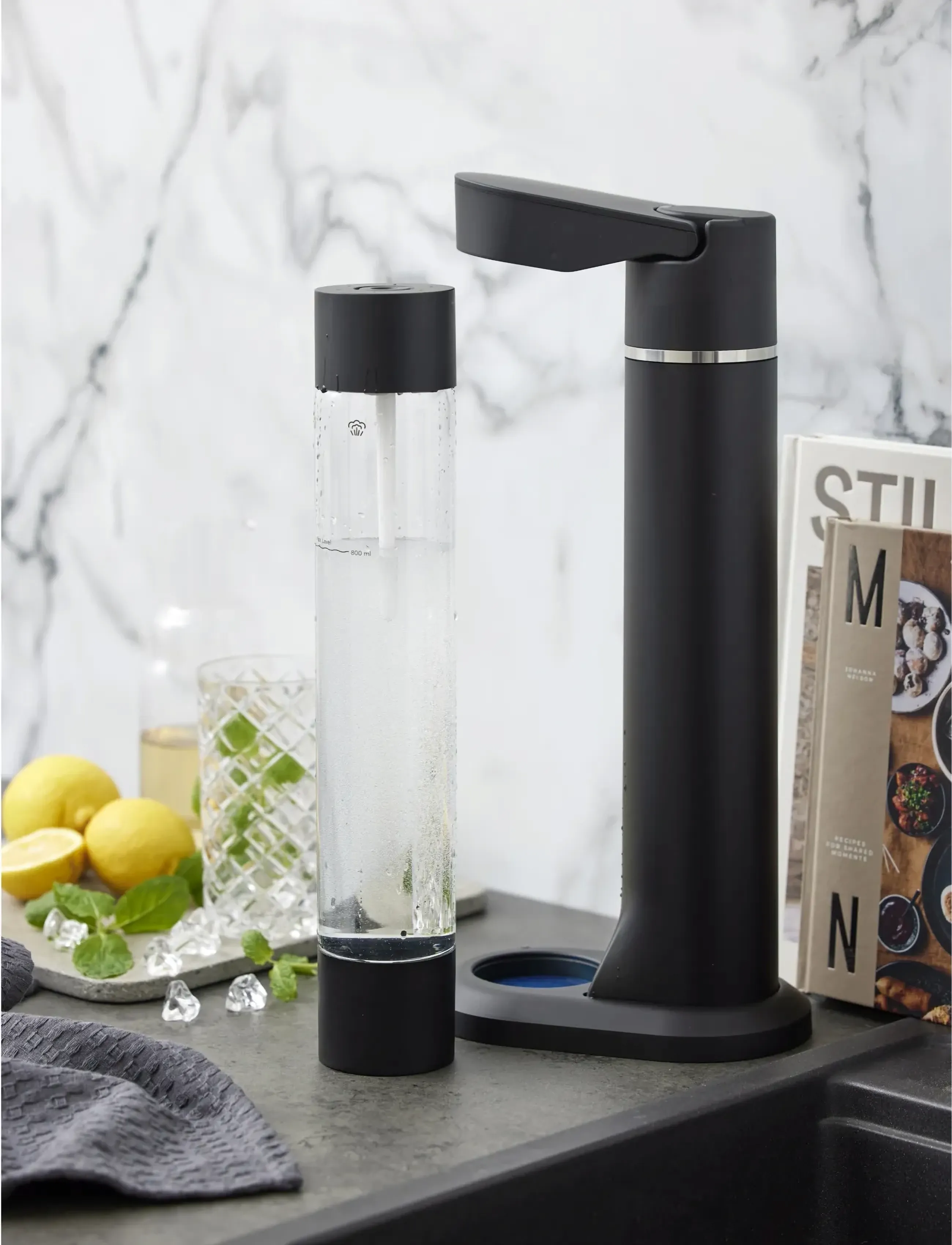 Nordic Sense Sodavandsmaskine, 800 ml x 20.1, Kitchen, Schwarz - Kitchen Appliances, Homeware