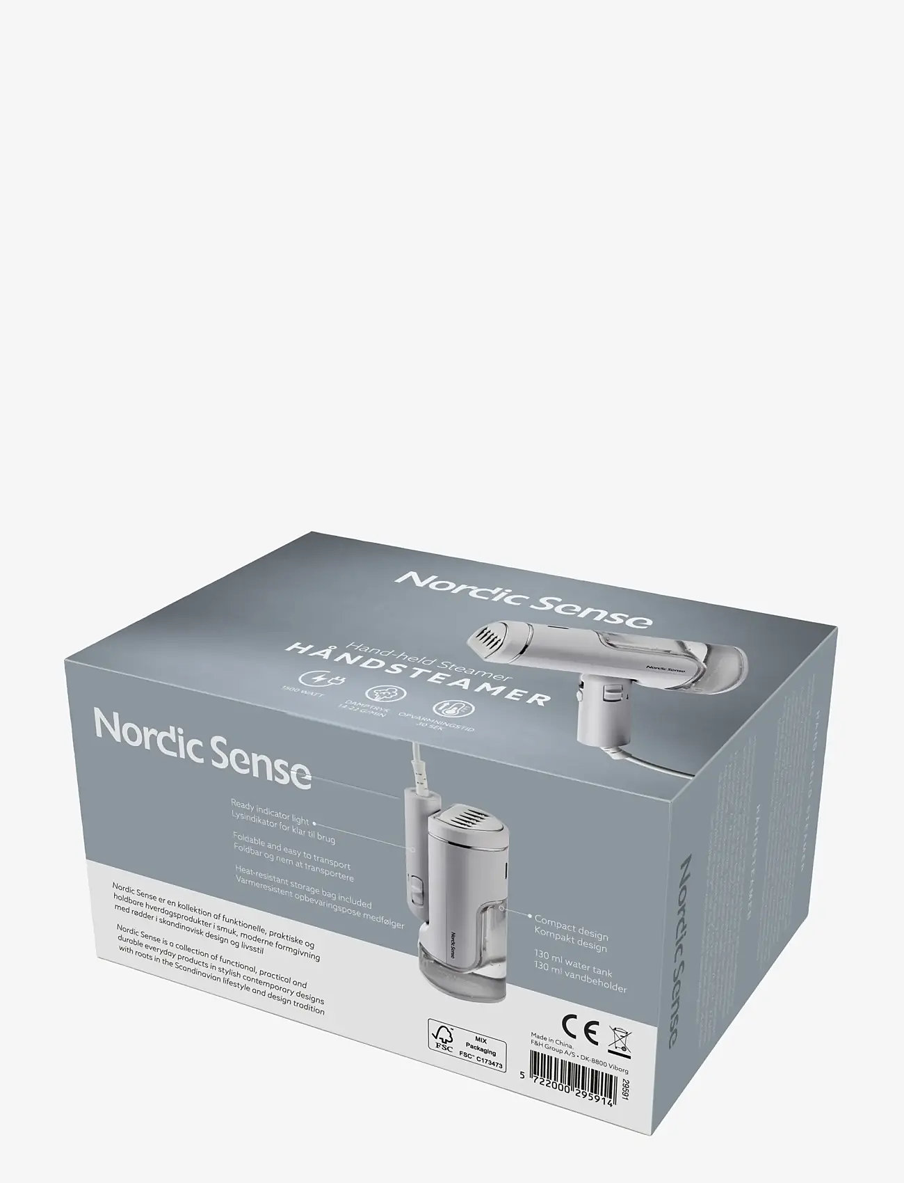Nordic Sense - Hand steamer 1500 watt Grey - steamers - grey - 5