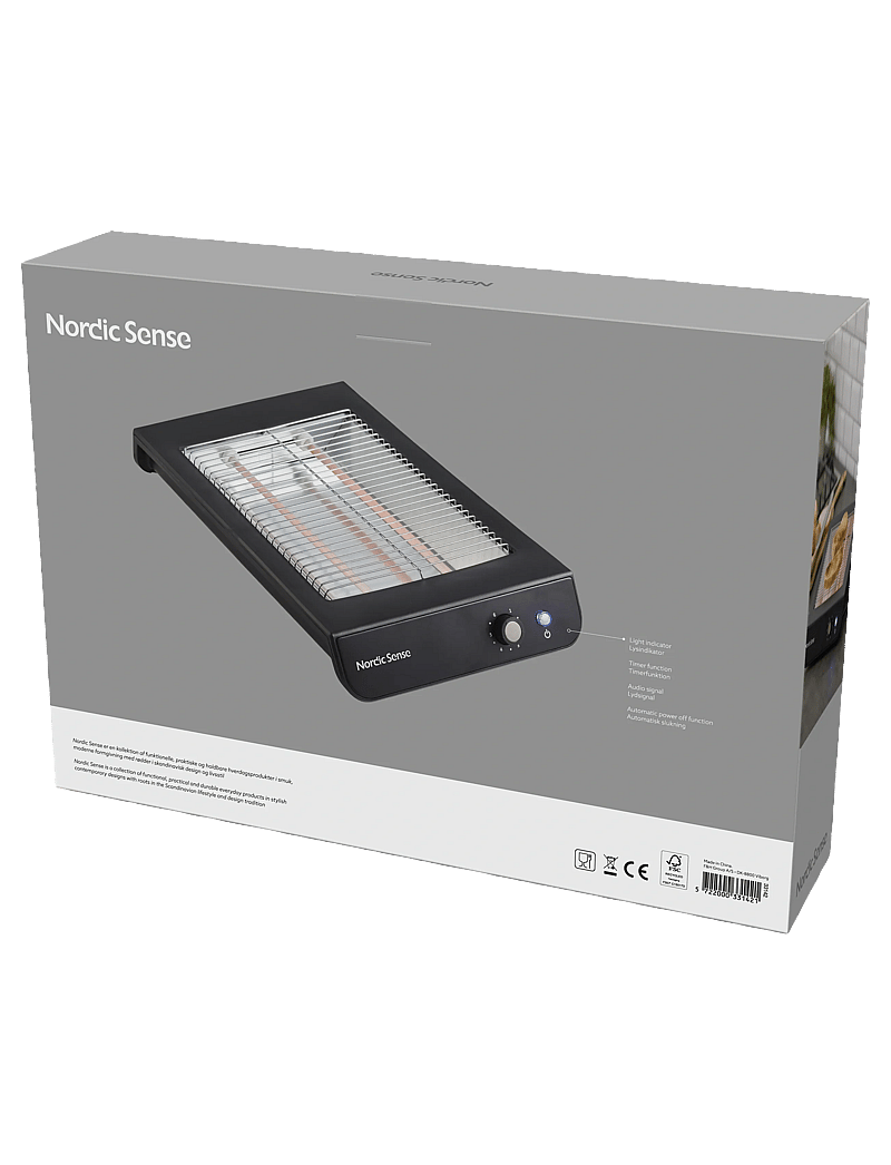 Nordic Sense - Toaster 600 watt - toaster - svart - 3