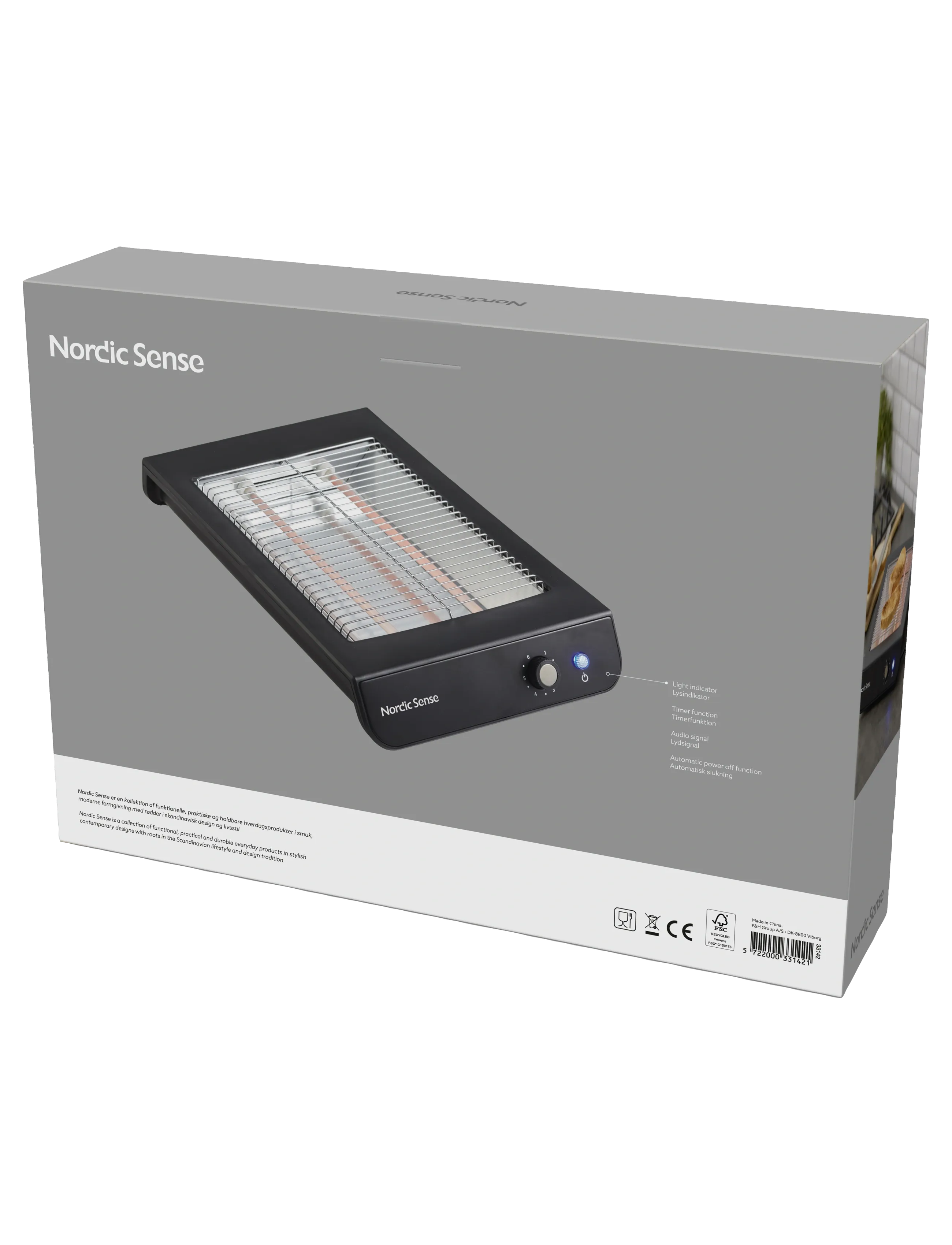 Nordic Sense - Toaster 600 watt - toaster - svart - 3
