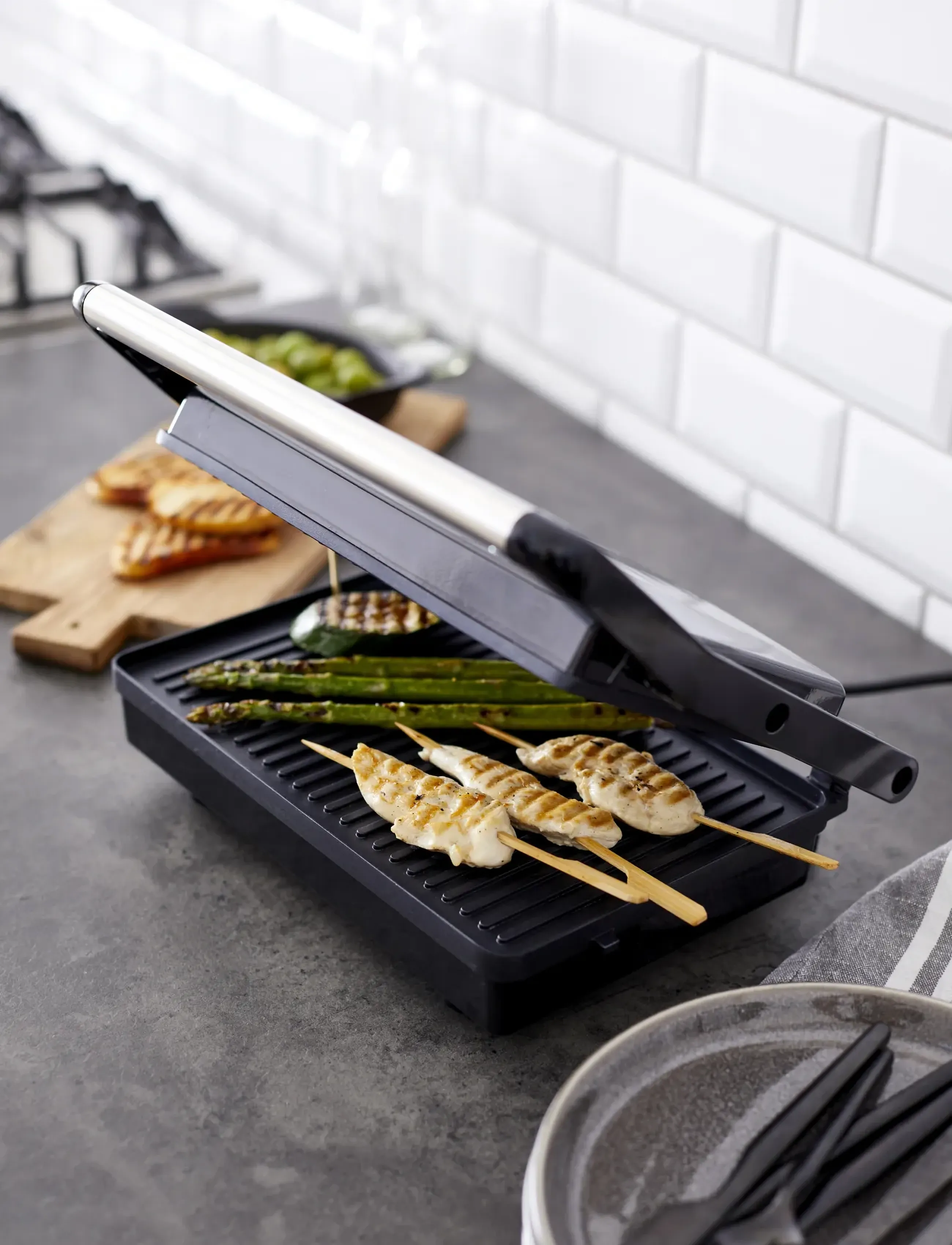 Nordic Sense Paninigrill 1000 Watt Sort, 31.8X 27.2X 9.7 cm x 31.8, Black, Køkkenmaskiner > Brødristere, Unisex